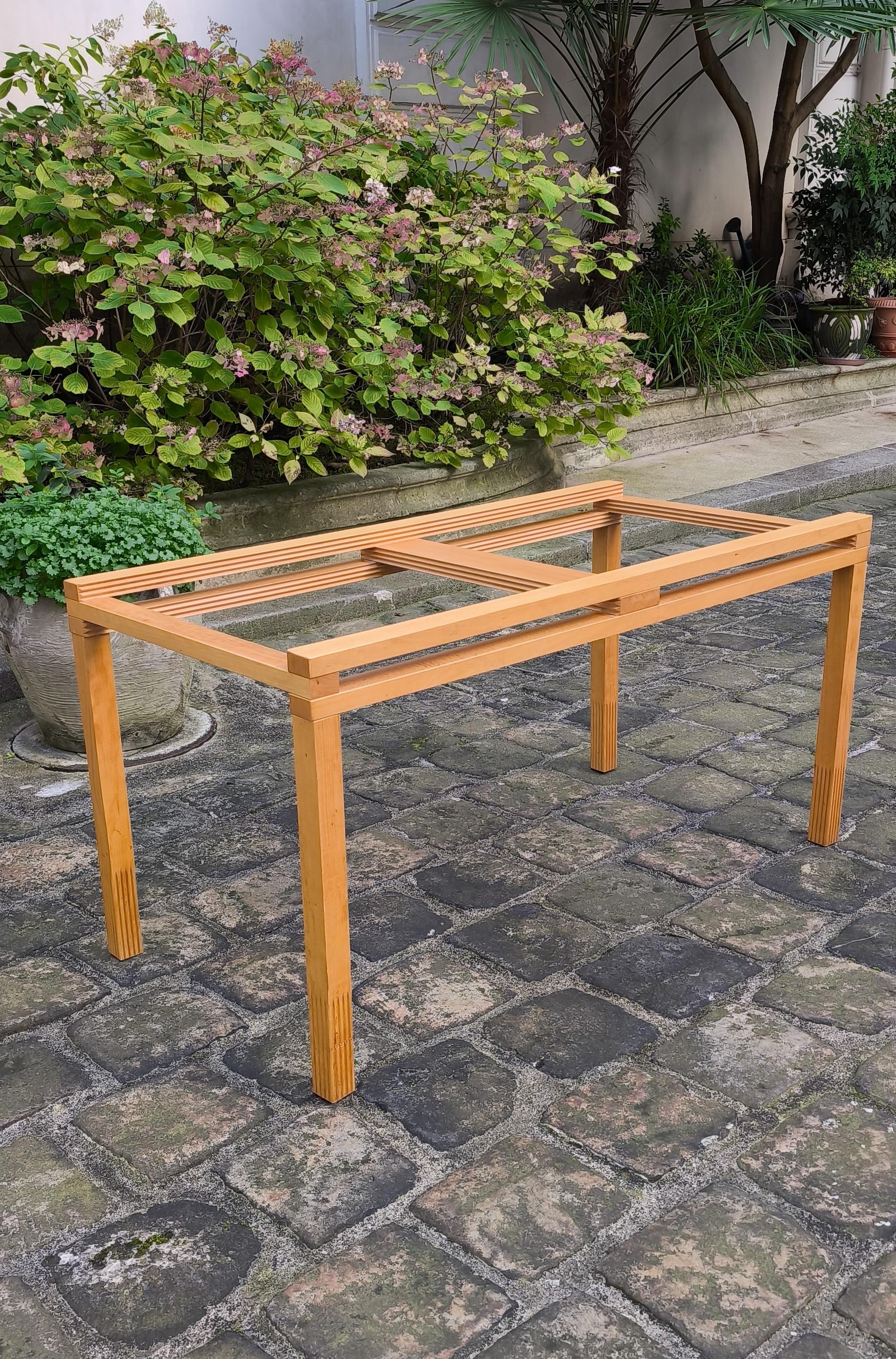 European Mid Century Modular dining Table by Bernard Vuarnesson 80s - France