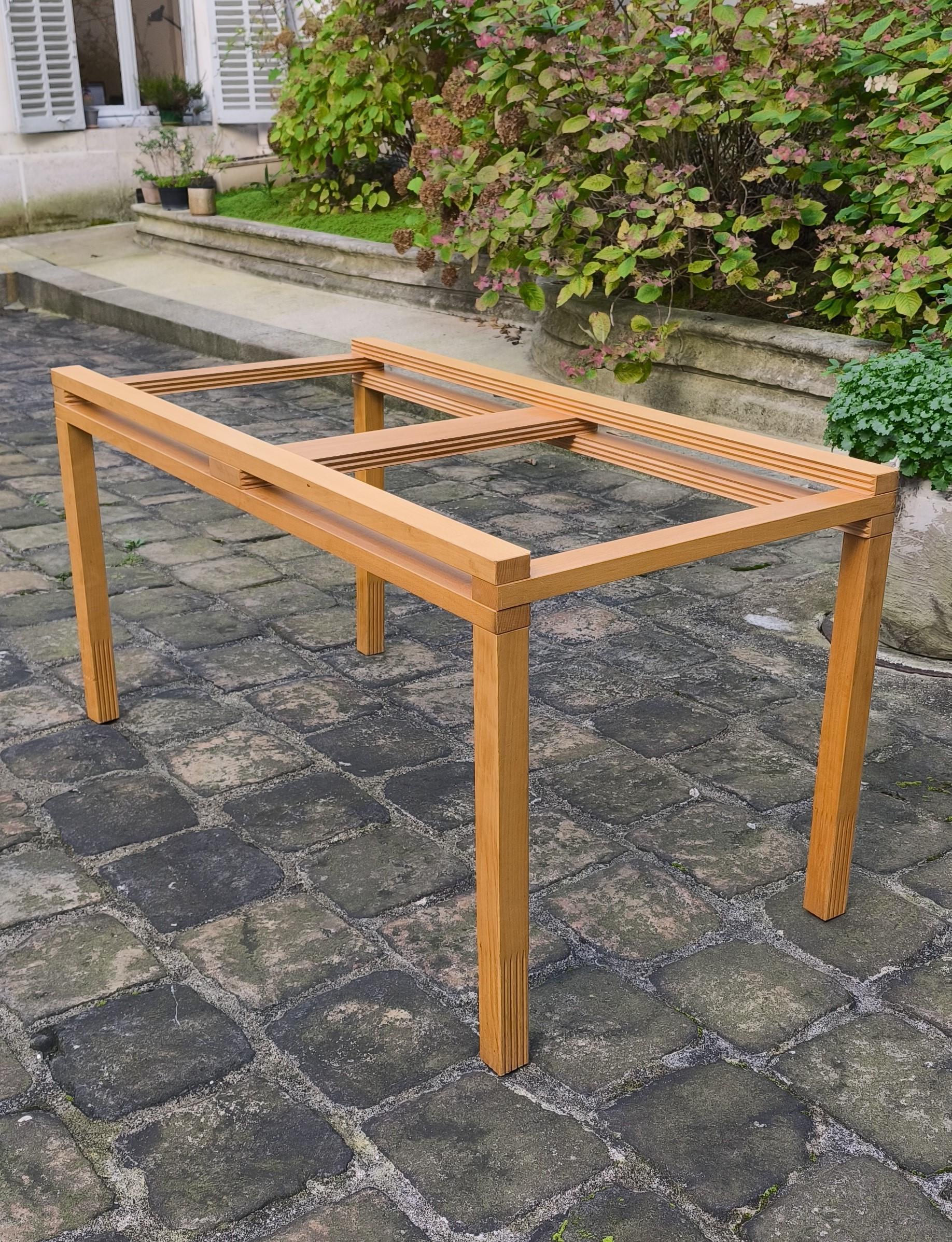 Mid Century Modular dining Table by Bernard Vuarnesson 80s - France In Good Condition In Paris, FR