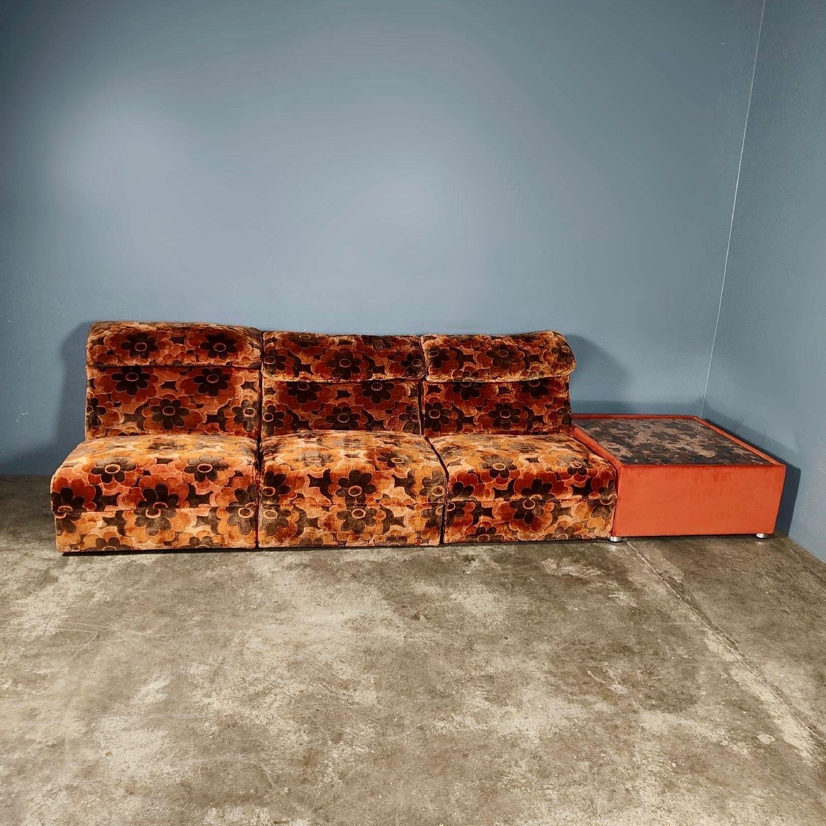 Mid-Century Modern Mid Century Modular Fabric Sofa By Englender Vintage Retro MCM