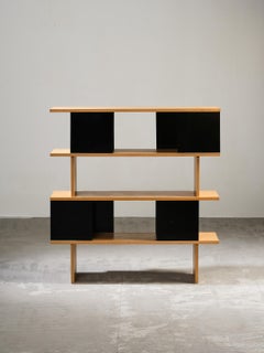 Étagère modulaire du milieu du siècle en chêne et plexiglas, Finlande, années 1960