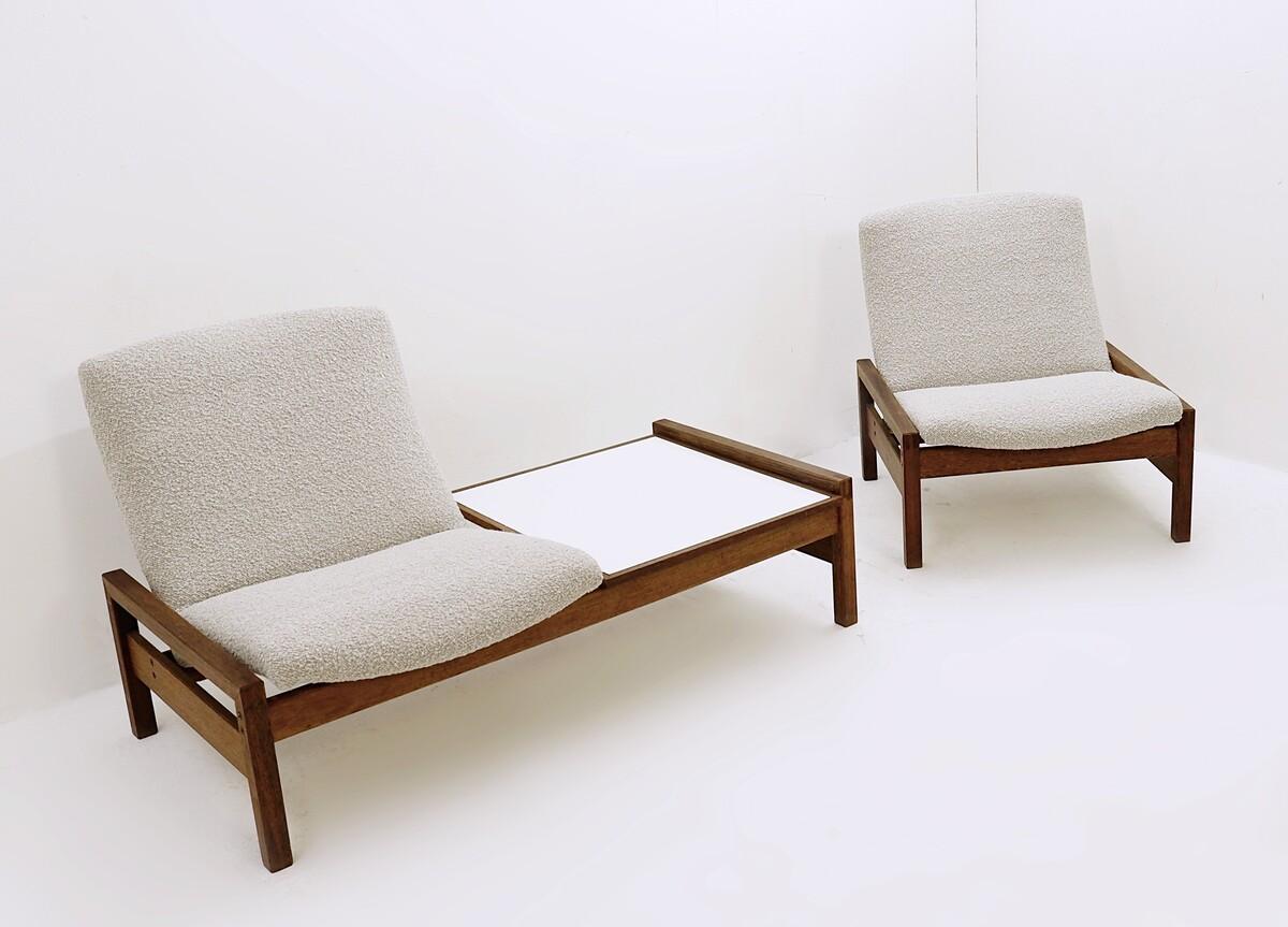 Mid-Century Modern Groupe de sièges modulaires du milieu du siècle dernier de Georges Van Rijck pour Beaufort, années 1960 en vente