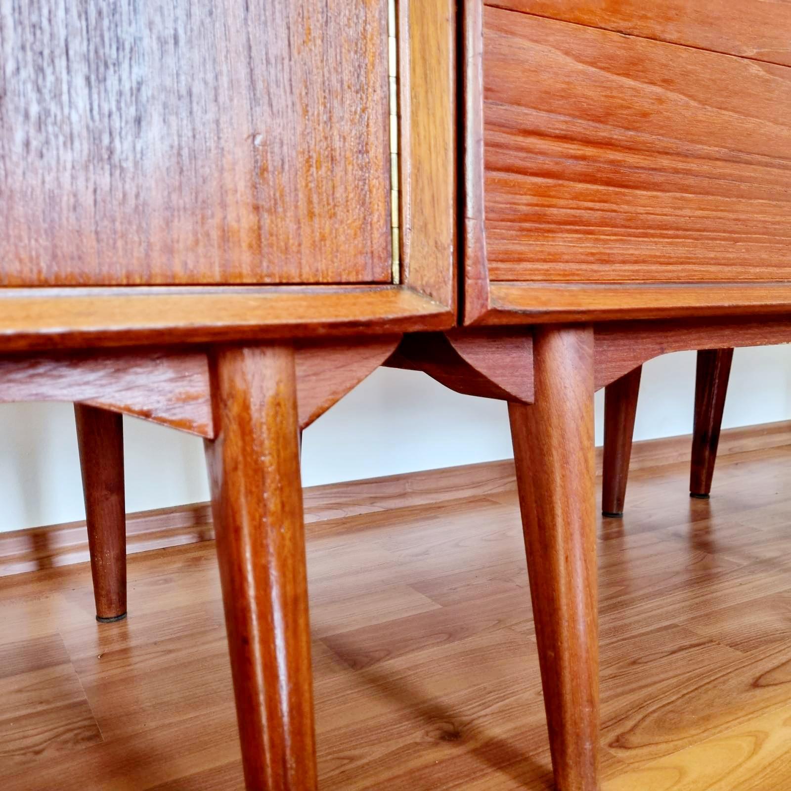 Mid-Century Modular Sideboard in Teak by Rex Raab for Wilhelm Renz, Germany, 60s For Sale 6