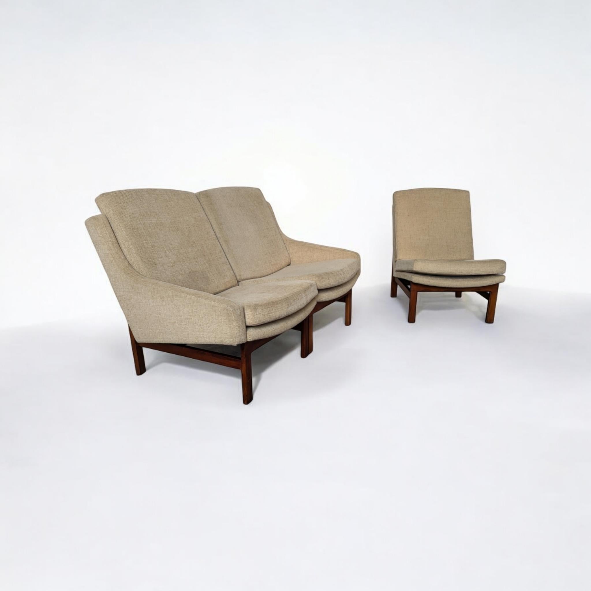 Mid-20th Century Mid Century modular sofa by Karel Vyčítal for Dřevotvar Jablonné, 1960s