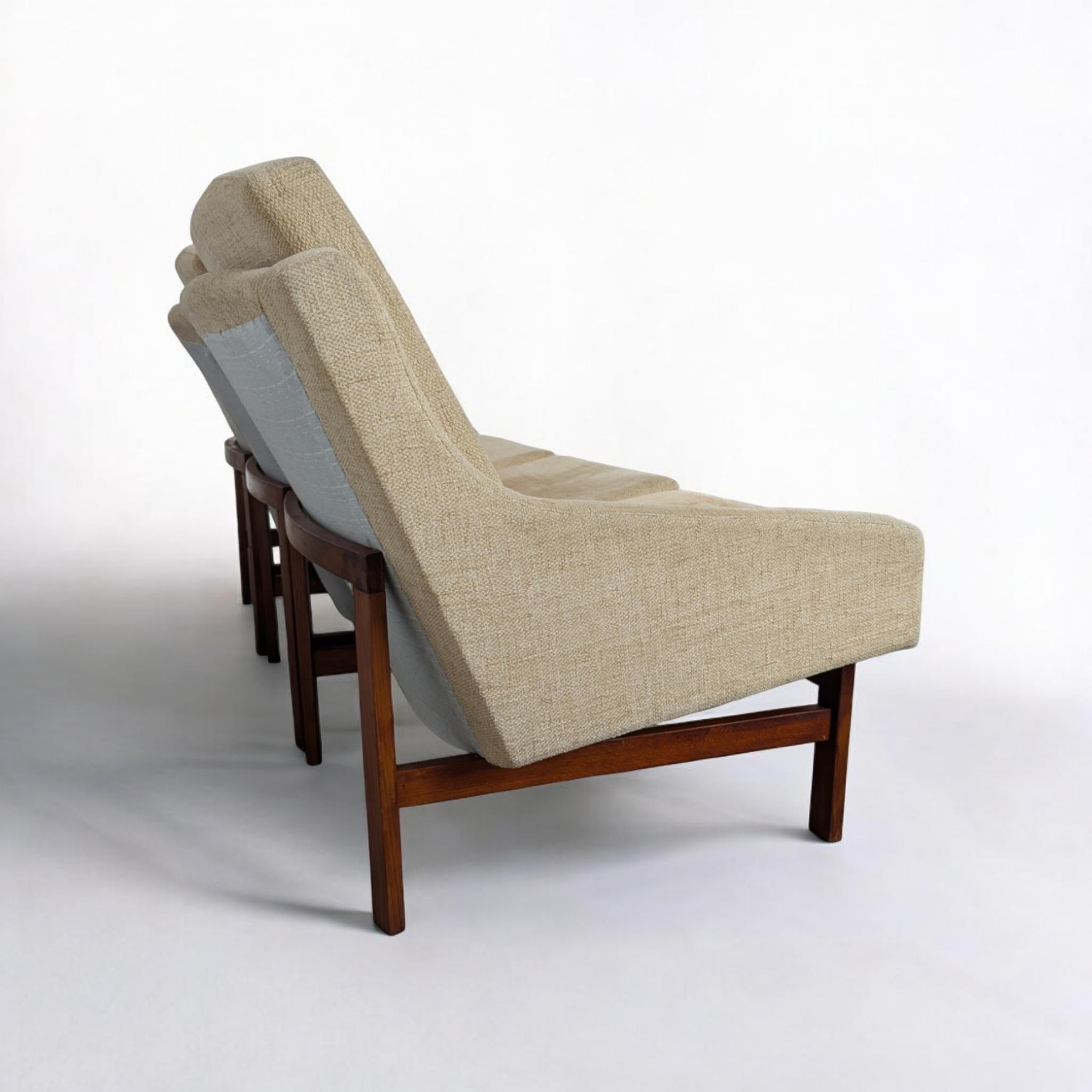 Fabric Mid Century modular sofa by Karel Vyčítal for Dřevotvar Jablonné, 1960s