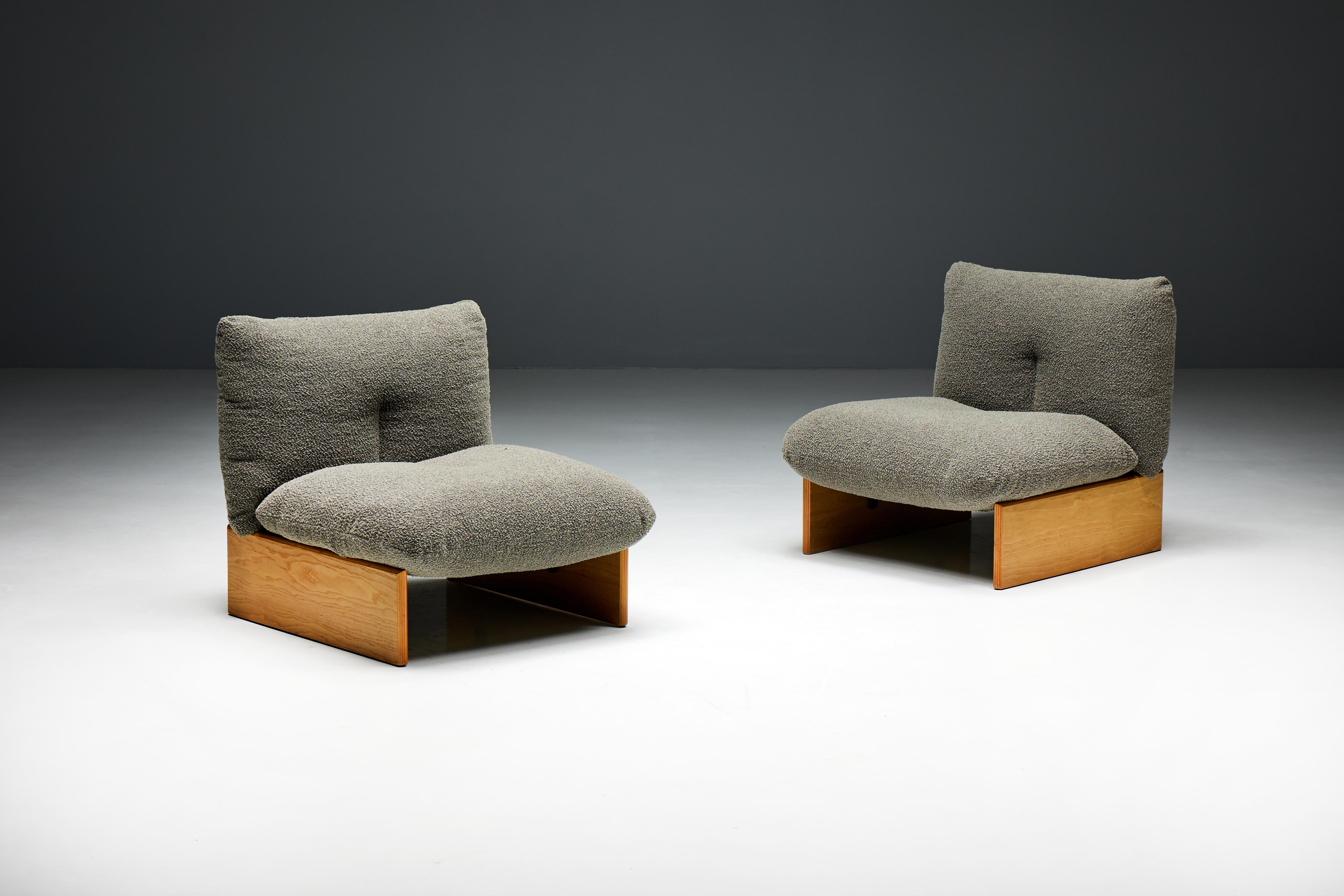 Mid-Century Modular Lounge Chairs for Arflex, Italy, 1970s  For Sale 1