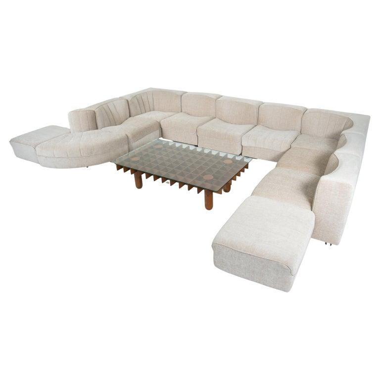 Canapé modulaire du milieu du siècle modèle 9 000 de Tito Agnoli pour Arflex, Italie, 1970 en vente 1