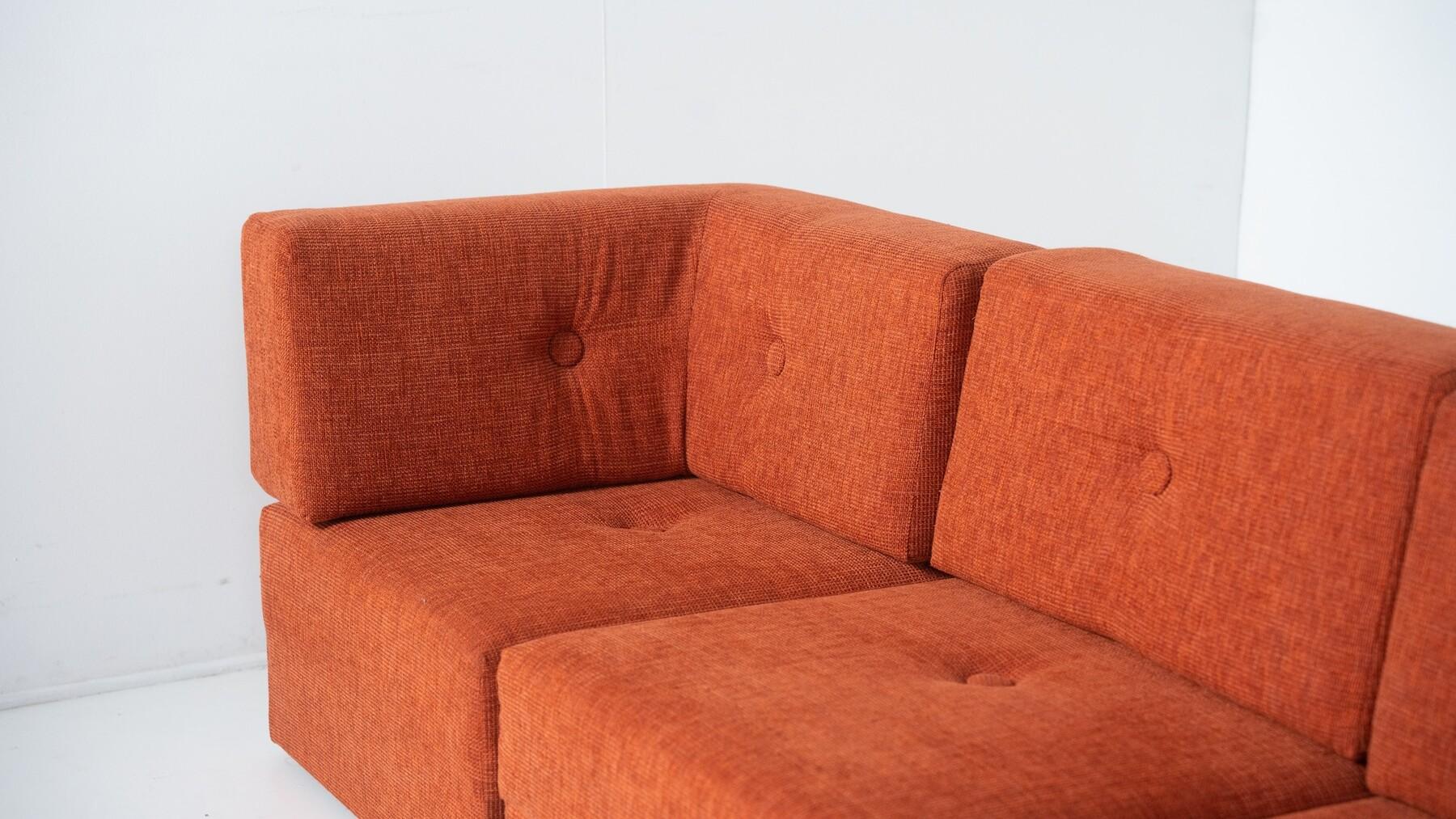 Mid-Century Modular Sofa, Original Upholstery, 1960s For Sale 5