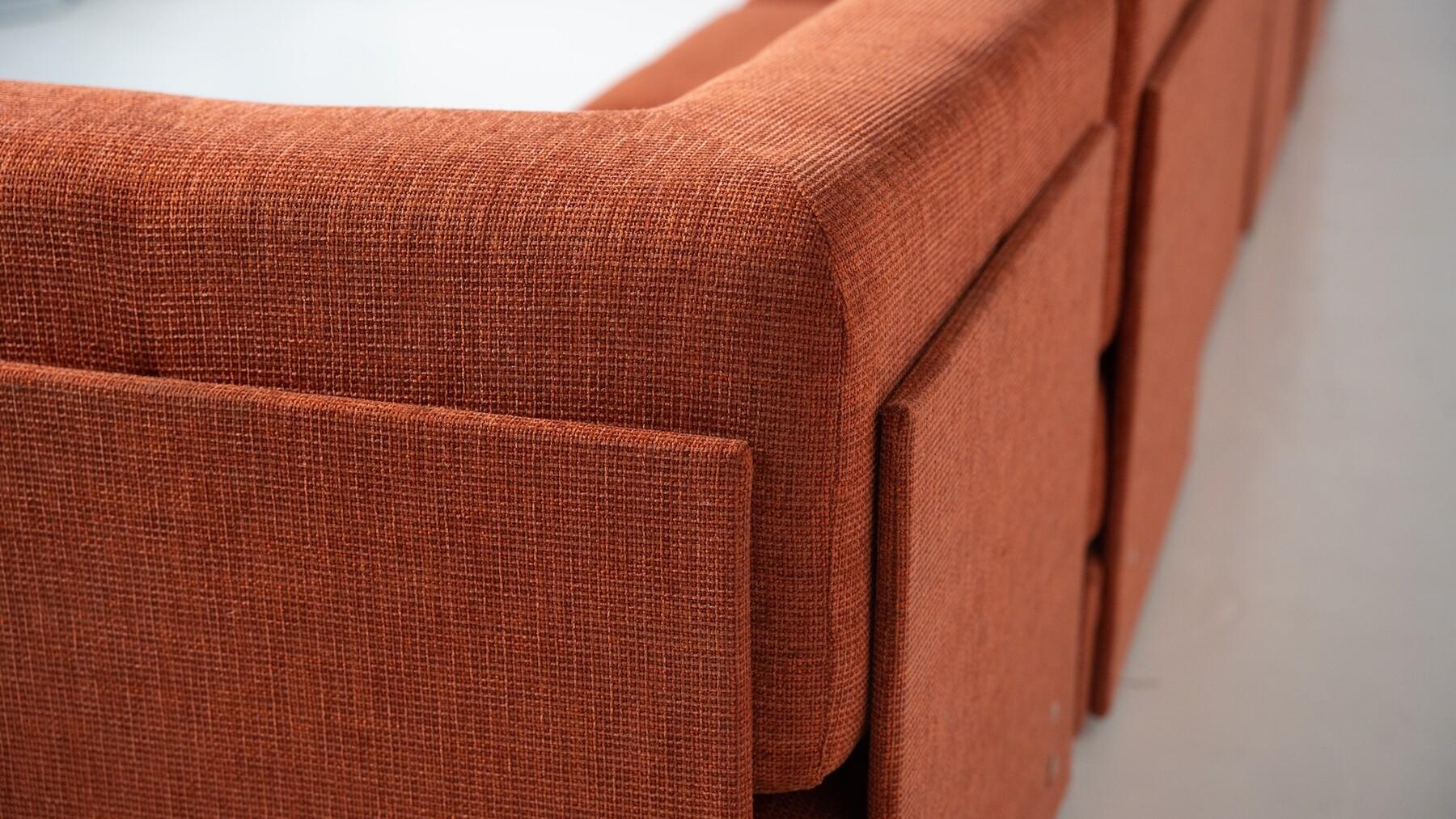 Fabric Mid-Century Modular Sofa, Original Upholstery, 1960s For Sale