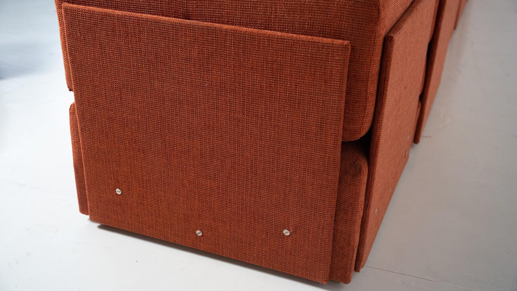 Mid-Century Modular Sofa, Original Upholstery, 1960s For Sale 3