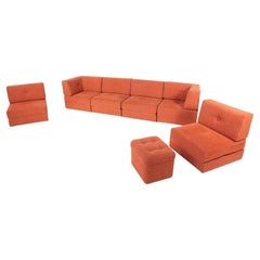 Used Mid-Century Modular Sofa, Original Upholstery, 1960s