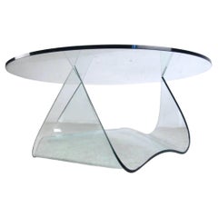 Mid-Century Molded Glass Coffee Table by Pace