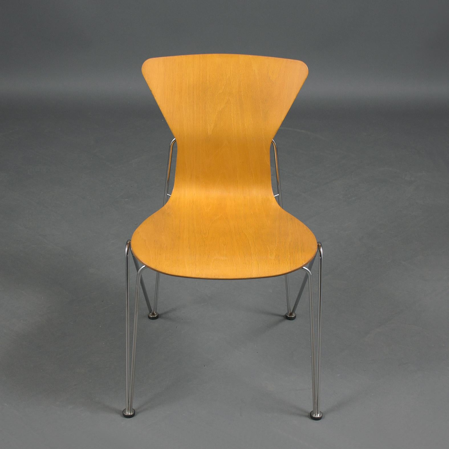 Set of Four Mid-Century Plywood Chairs In Good Condition In Los Angeles, CA