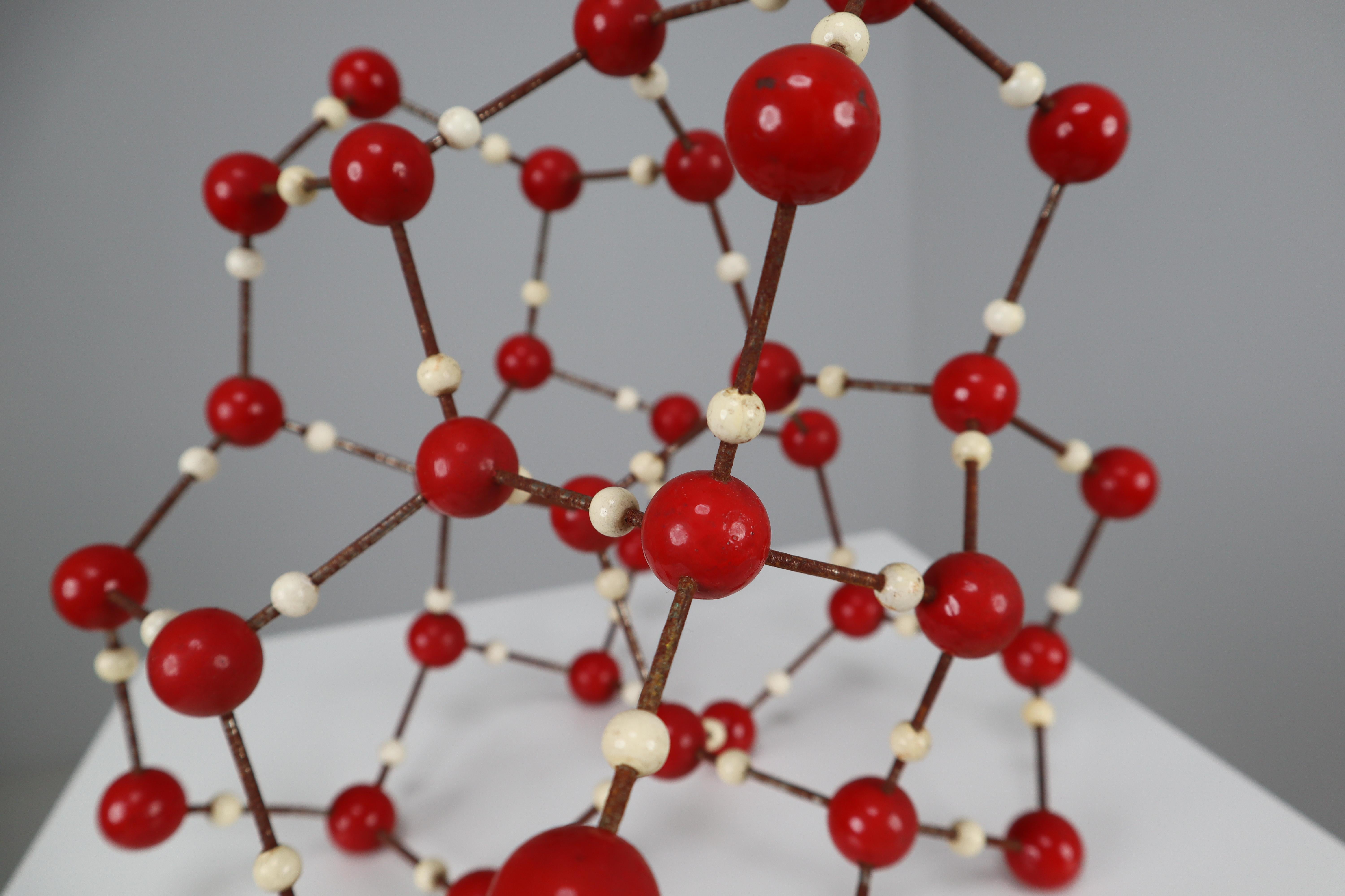Metal Mid-Century Molecular Structure for Didactic Purposes Made in the 1950s