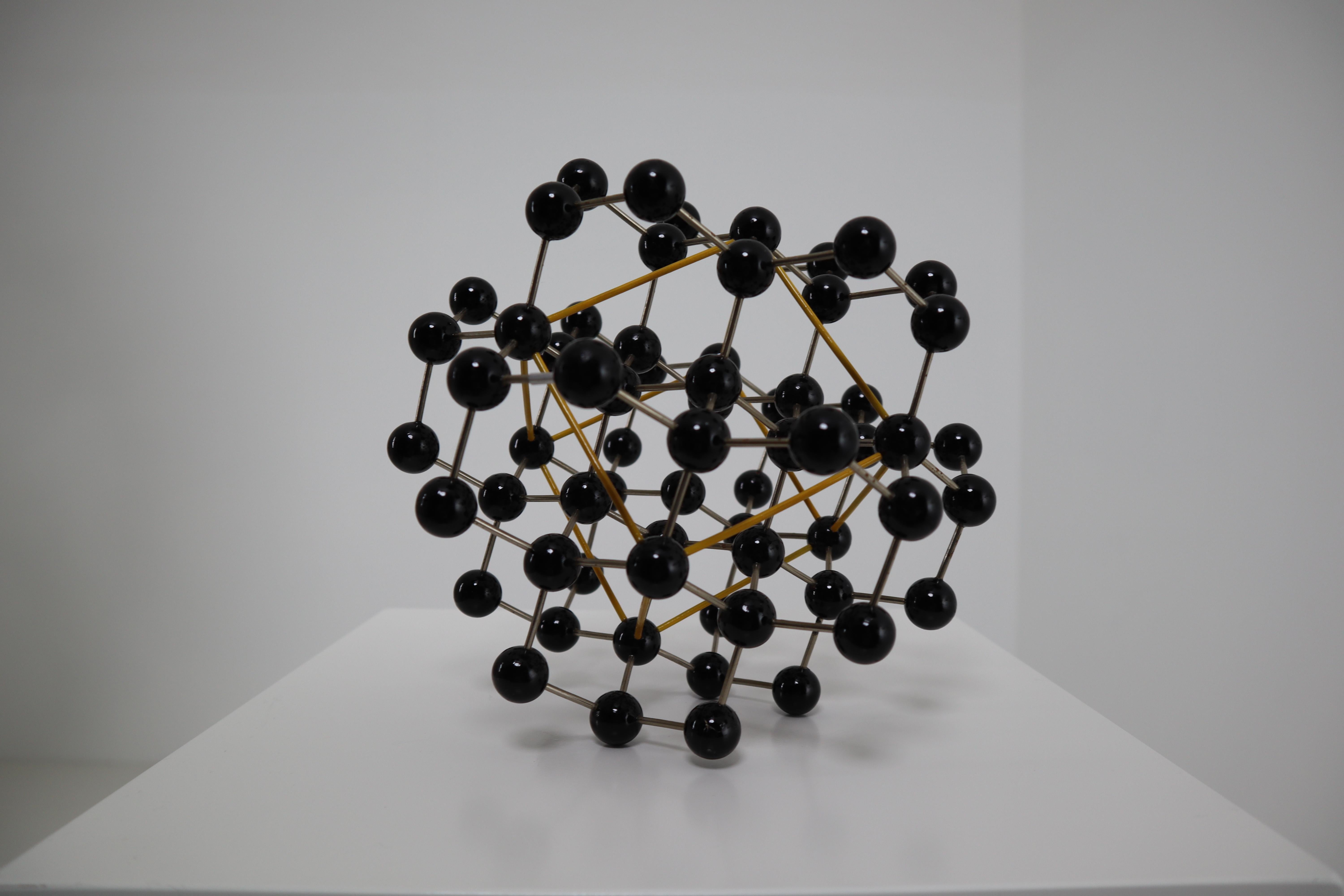 Mid-Century Modern Mid-Century Molecular Structure from Prague in Black and Yellow