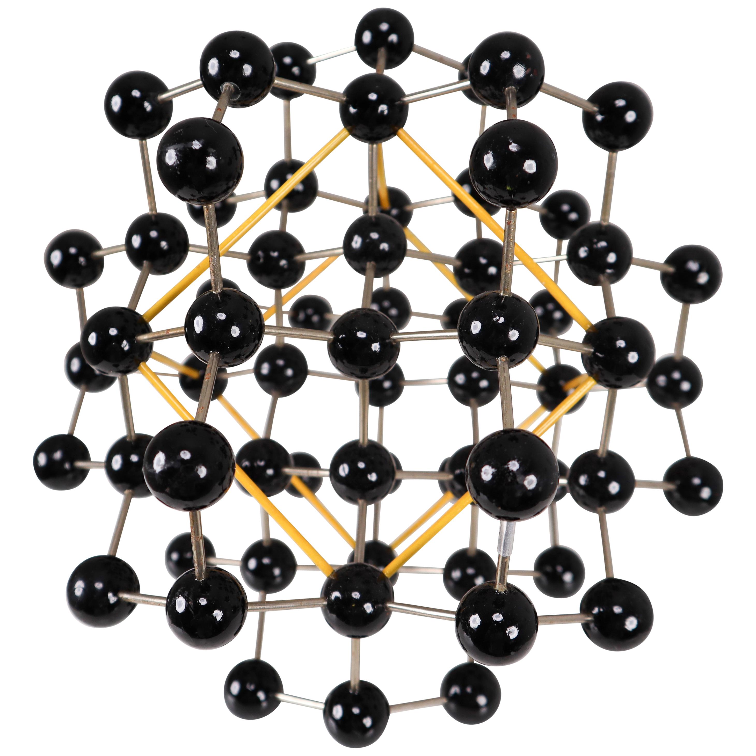Mid-Century Molecular Structure from Prague in Black and Yellow
