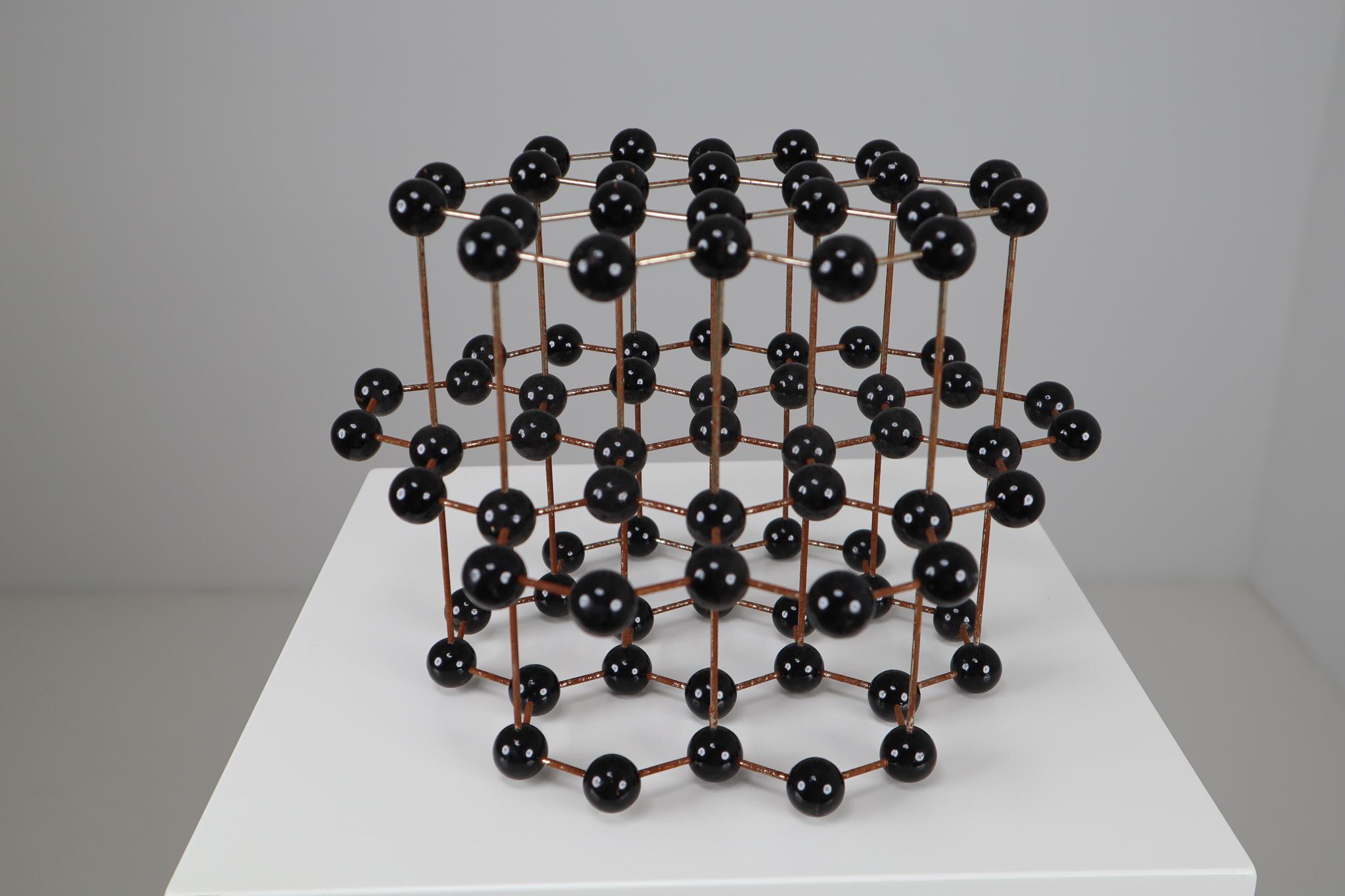 Mid-Century Molecular Structure Model in Black, Europe 1950s 3