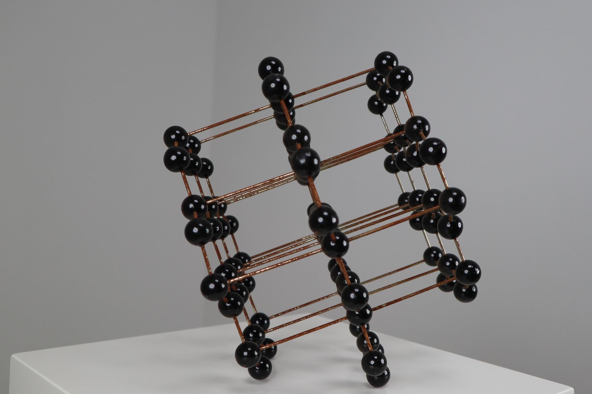 Czech Mid-Century Molecular Structure Model in Black, Europe 1950s