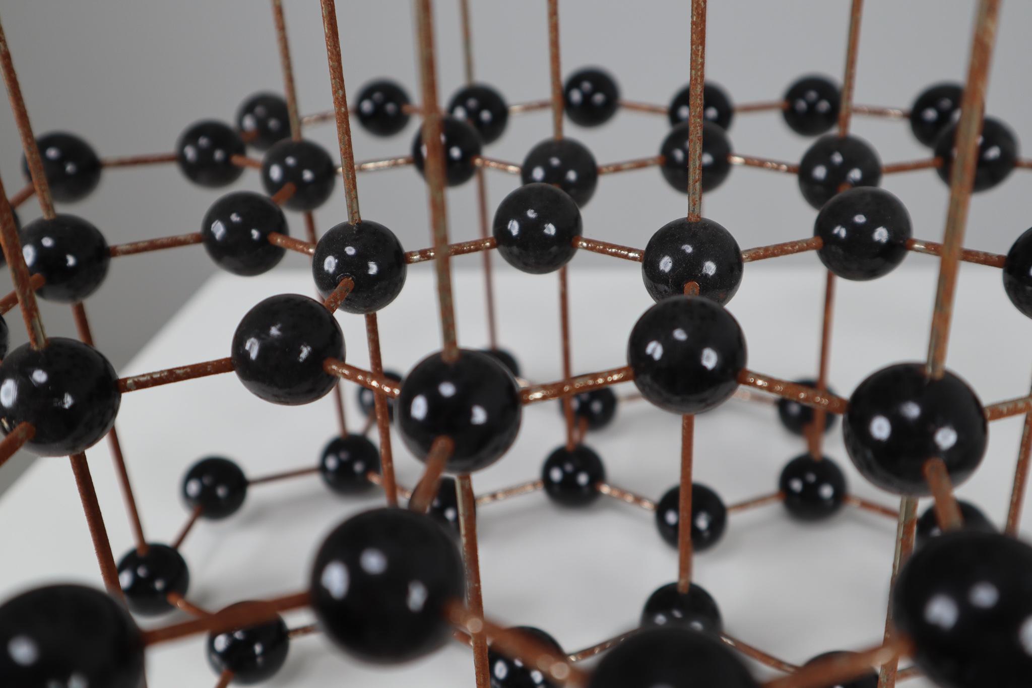 20th Century Mid-Century Molecular Structure Model in Black, Europe 1950s
