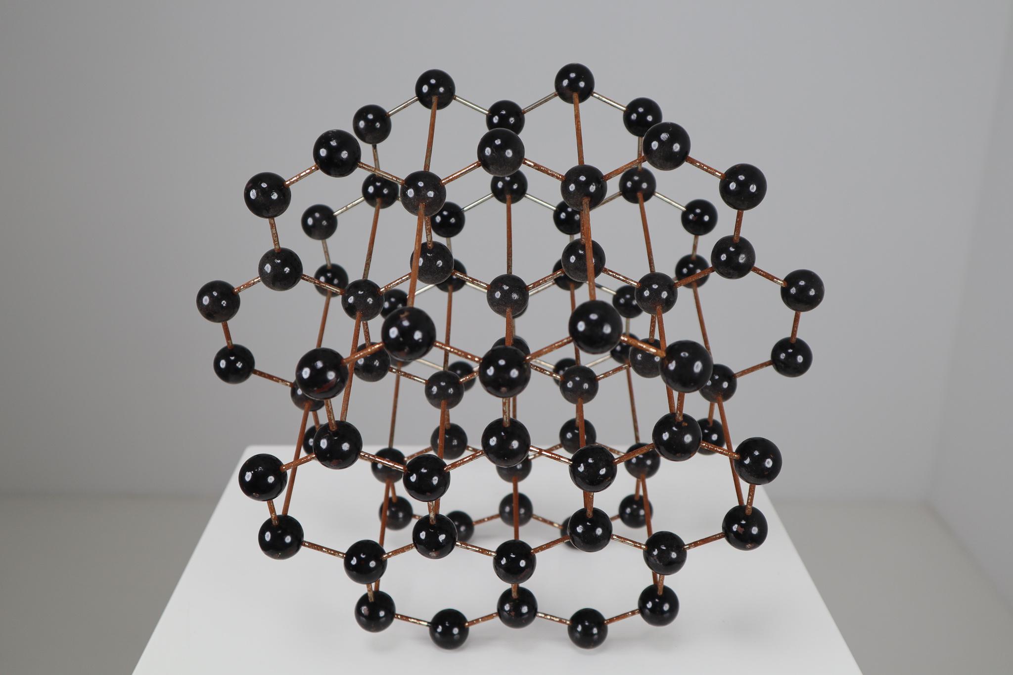 Mid-Century Molecular Structure Model in Black, Europe 1950s 1