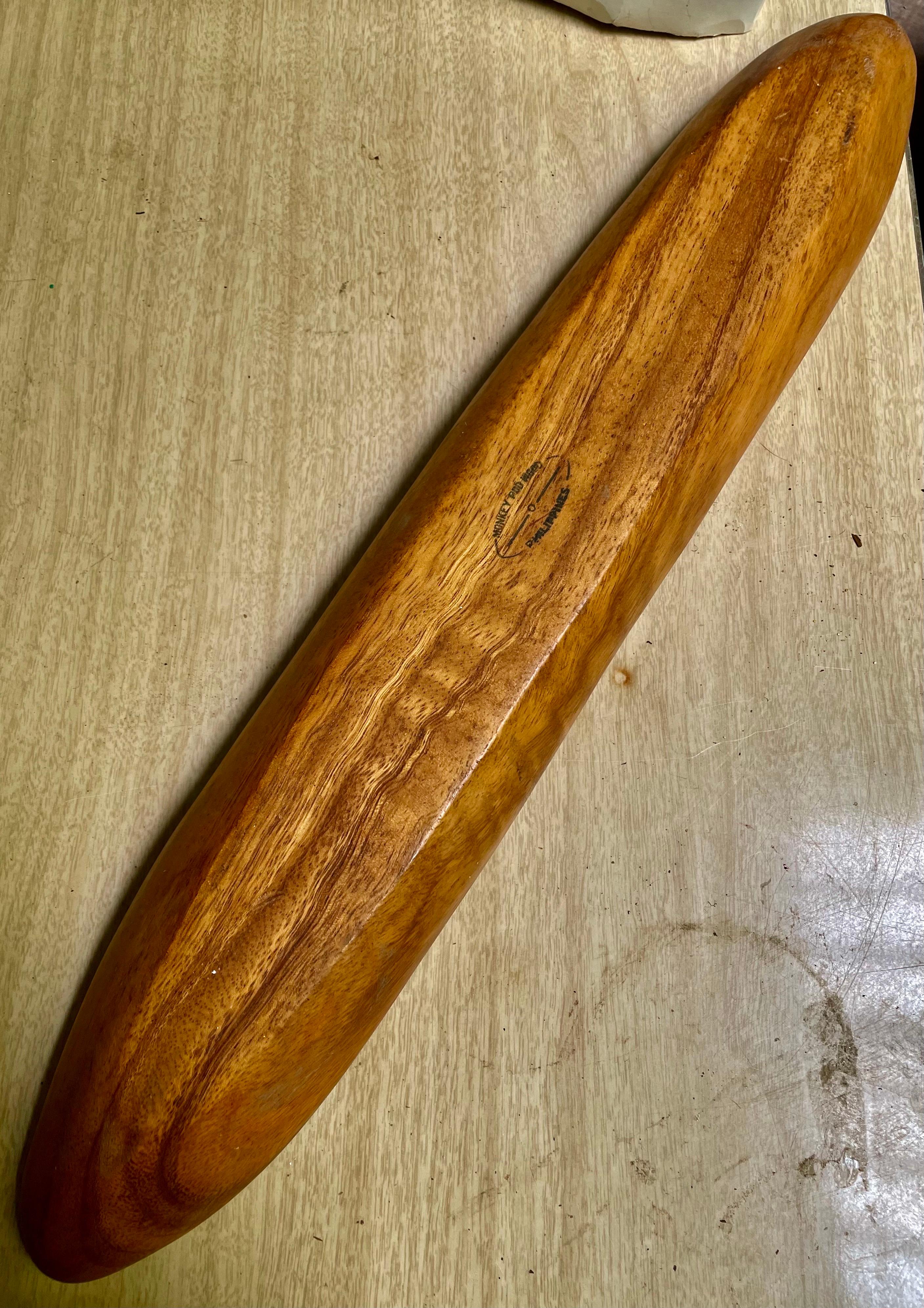 Cuenco Decorativo Mid Century Monkey Pod Wood 22