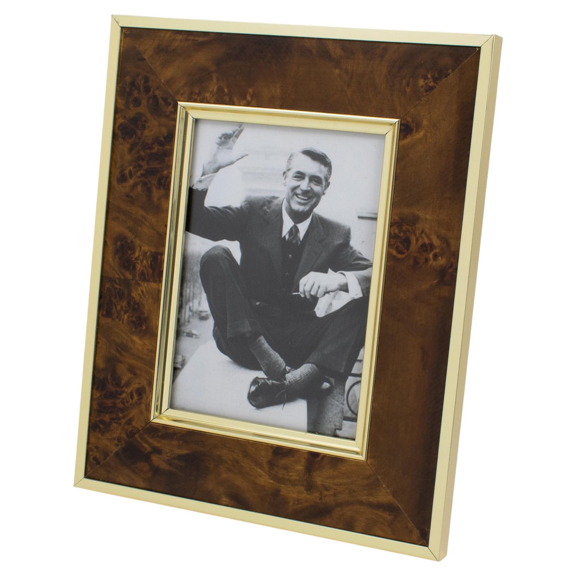 Mid Century Montagnani Italy Wood and Metal Picture Frame, circa 1970