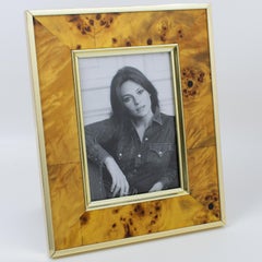 Mid Century Montagnani Italy Wood and Metal Picture Frame