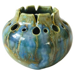 Mid Century Monterey Jade Studio Pottery Vase