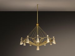 Lampadario monumentale in stile Mid-Century in metallo laccato, 300 cm/118,11 pollici