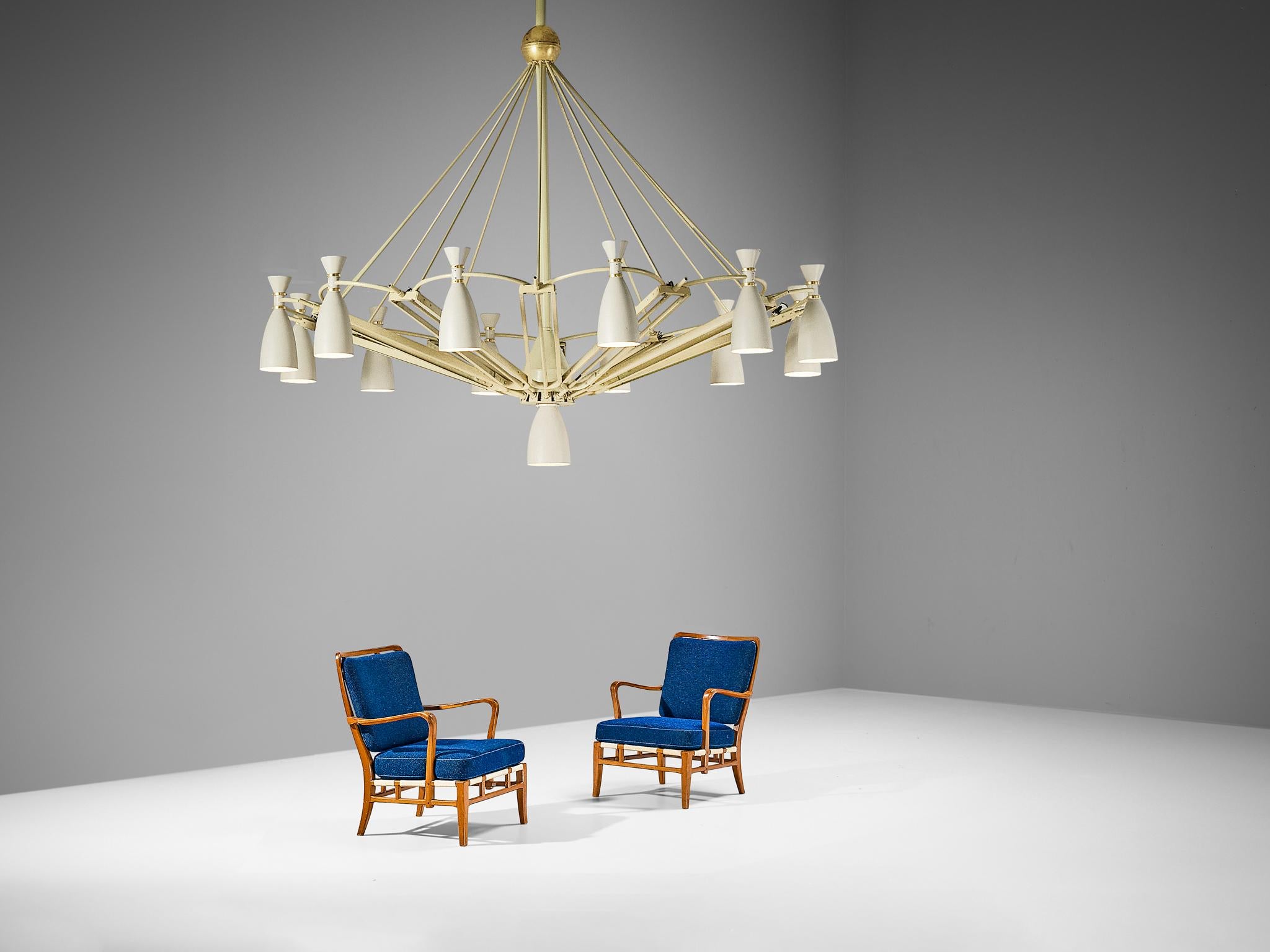 Mid-Century Monumental Chandelier in Lacquered Metal 300 cm/118 in. For Sale 6