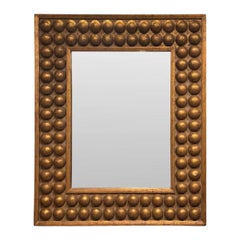 Mid-Century Monumental Giltwood Bubble Frame Mirror, Italy, Circa 1960s