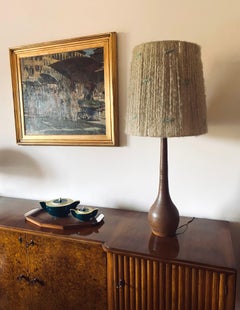 Midcentury Monumental Glazed Terracotta Table Lamp, France, 1950s
