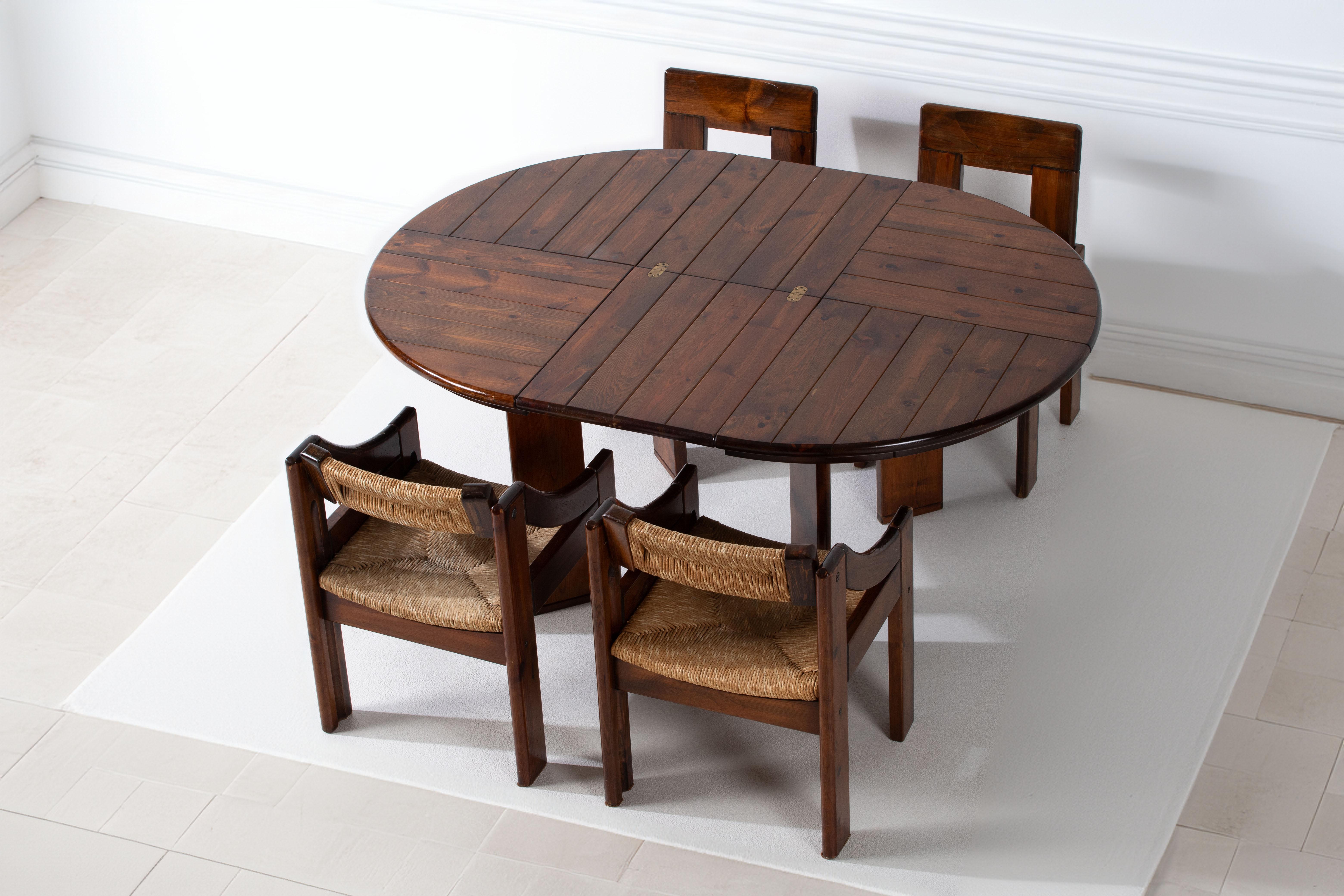 Ensemble de table et chaises brutalistes mi-siècle moderne en vente 3