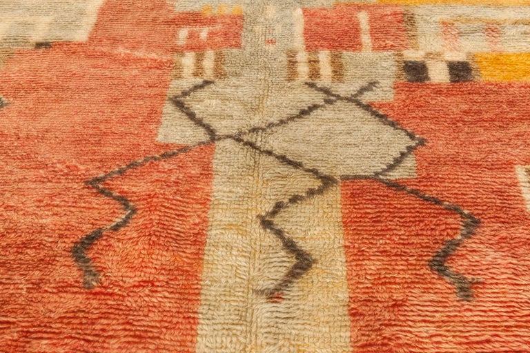 Hand-Knotted Mid-Century Moroccan Handmade Wool Rug by Doris Leslie Blau For Sale