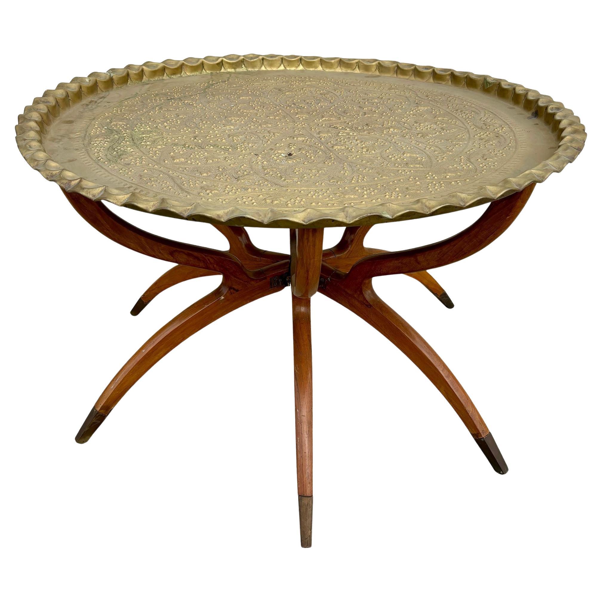 Mid-century Moroccan Moorish Tray Coffee Table