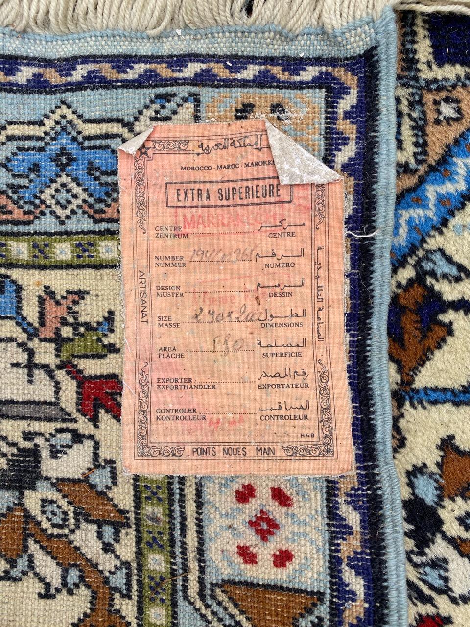 Mid Century Moroccan Rabat Rug For Sale 10