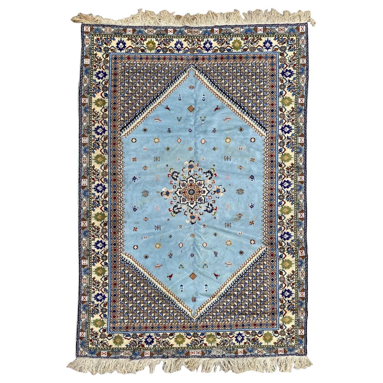 Tapis marocain Rabat du milieu du siècle en vente