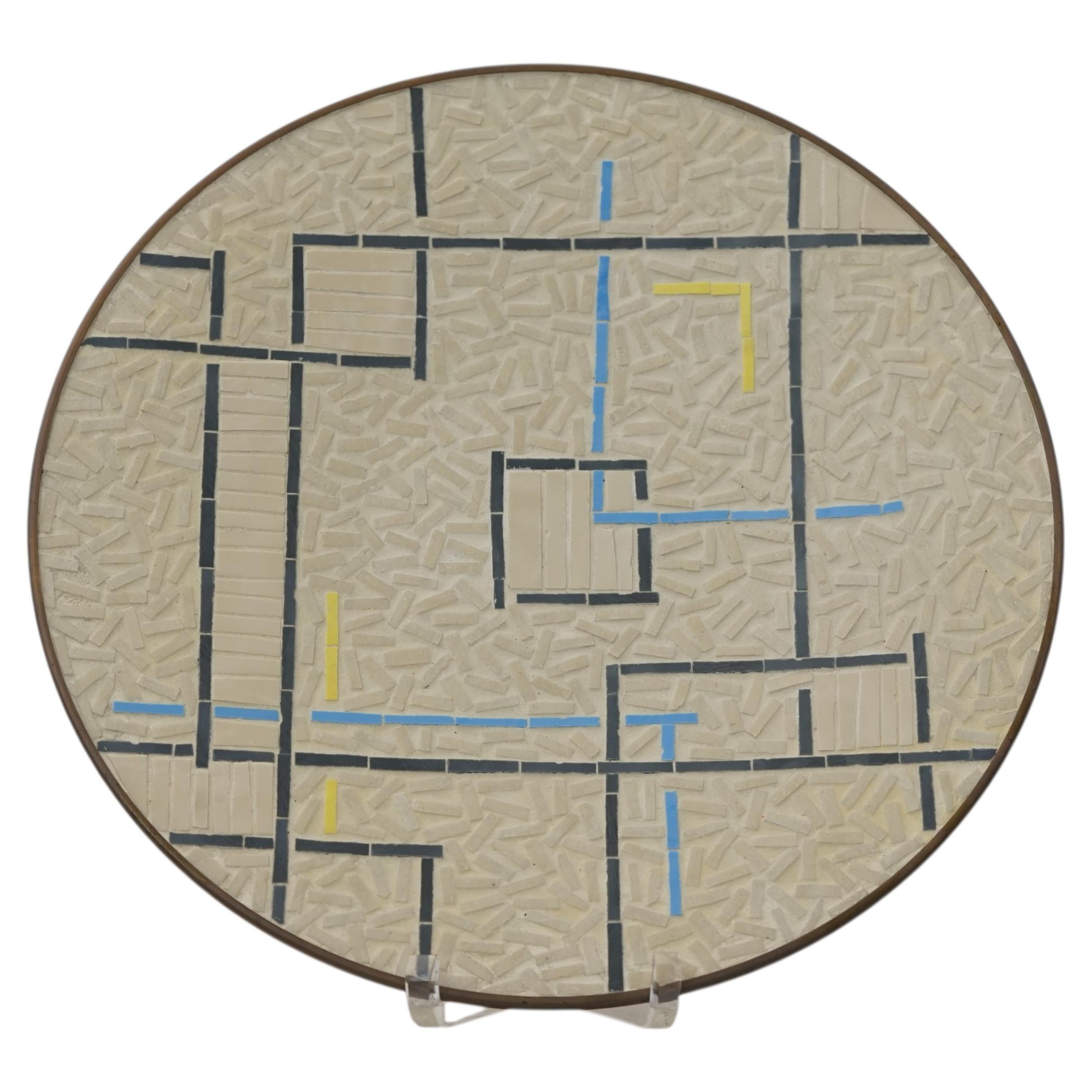 Mid-Century Mosaic Bowl by W. Zimmermann for Ritter For Sale