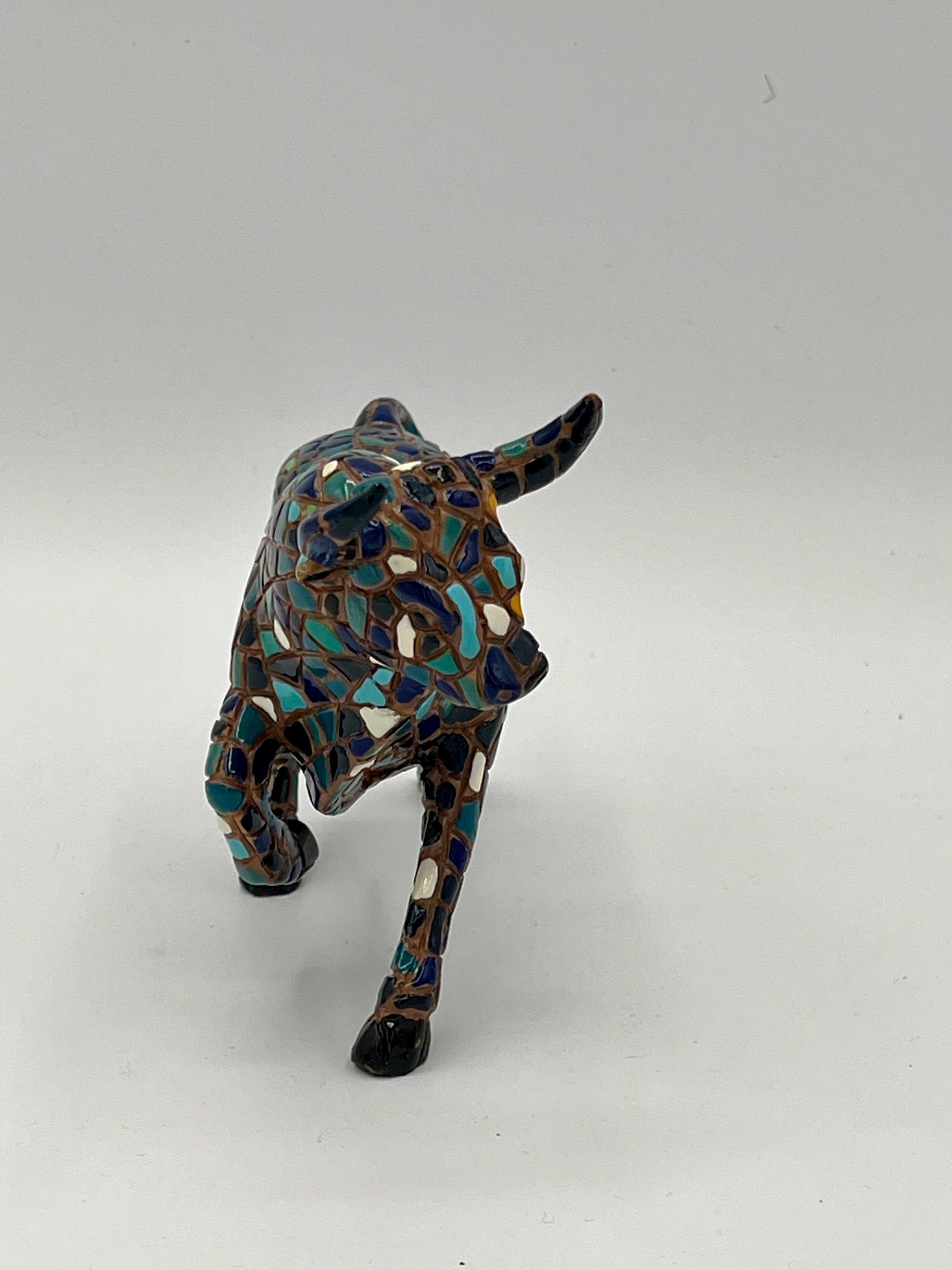 Tile en céramique Bull du milieu du siècle dernier d'après Genaro Alvarez en vente 3