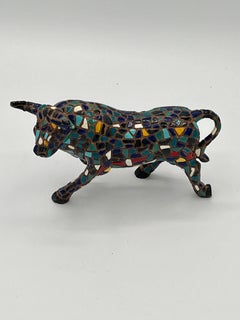 Mid Century Mosaic Bull after Genaro Alvarez Ceramic Tile