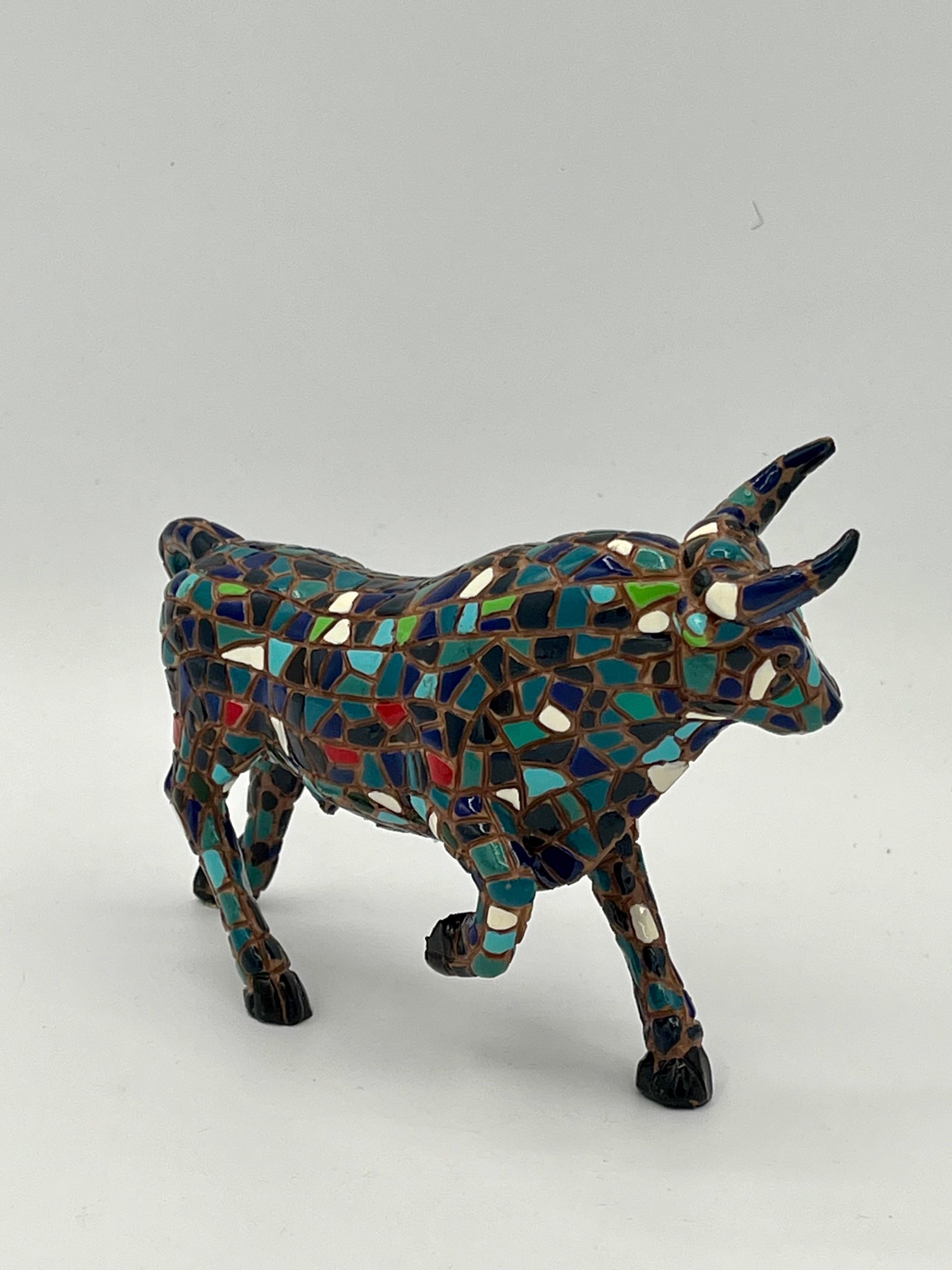 Céramique Tile en céramique Bull du milieu du siècle dernier d'après Genaro Alvarez en vente
