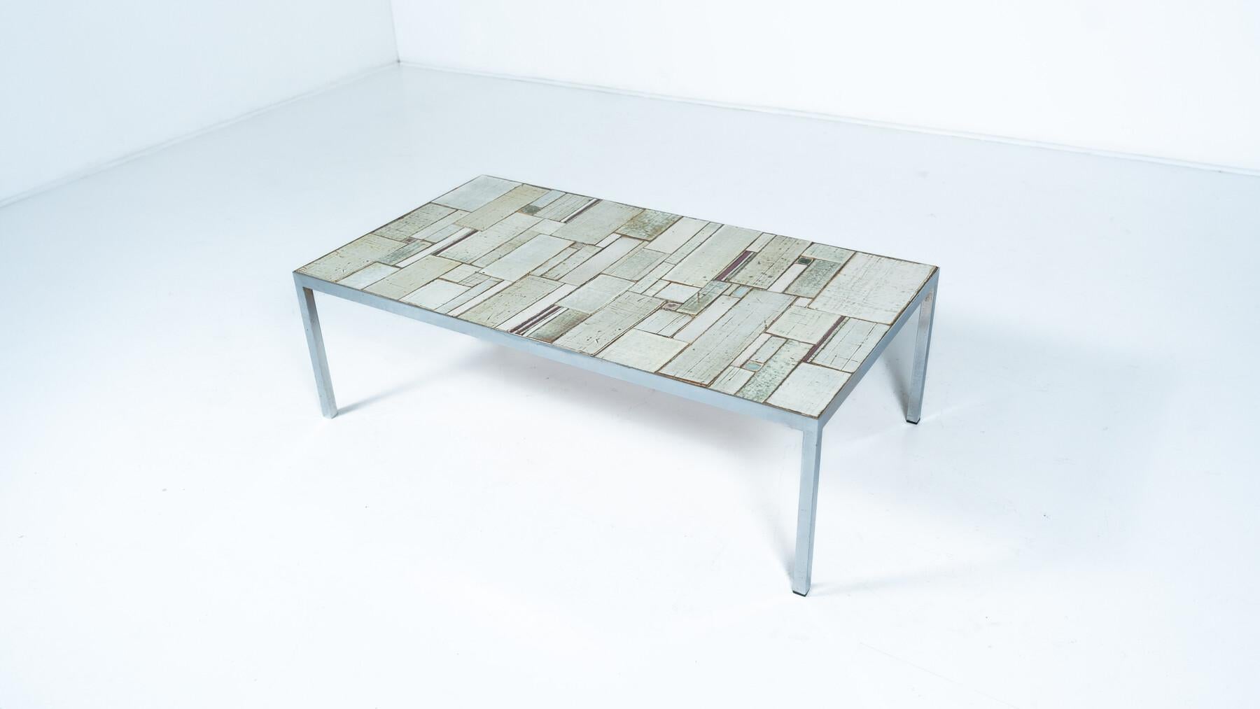 Table basse en mosaïque du milieu du siècle attribuée à Pia Manu, 1970 en vente 7