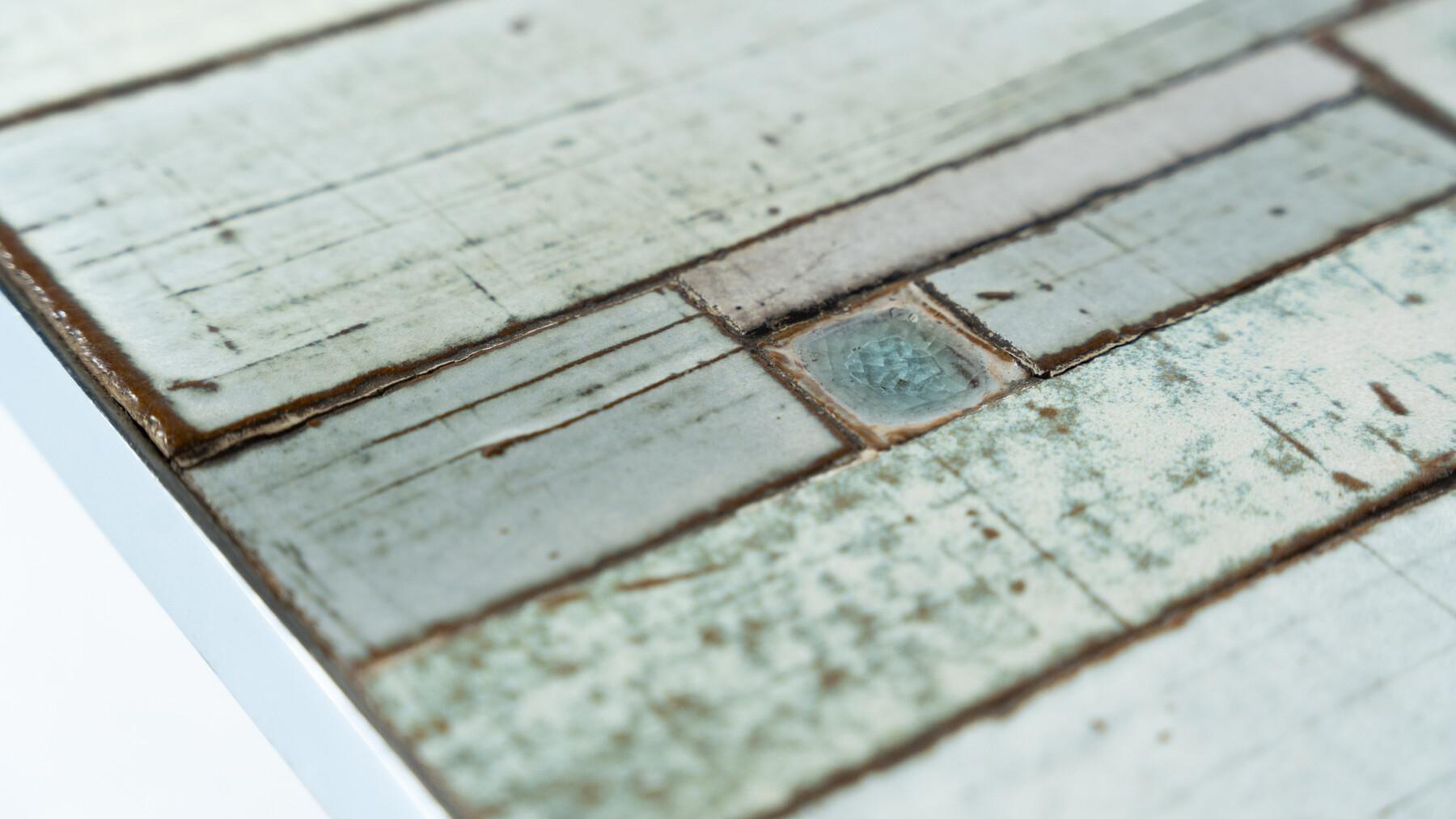 Fin du 20e siècle Table basse en mosaïque du milieu du siècle attribuée à Pia Manu, 1970 en vente