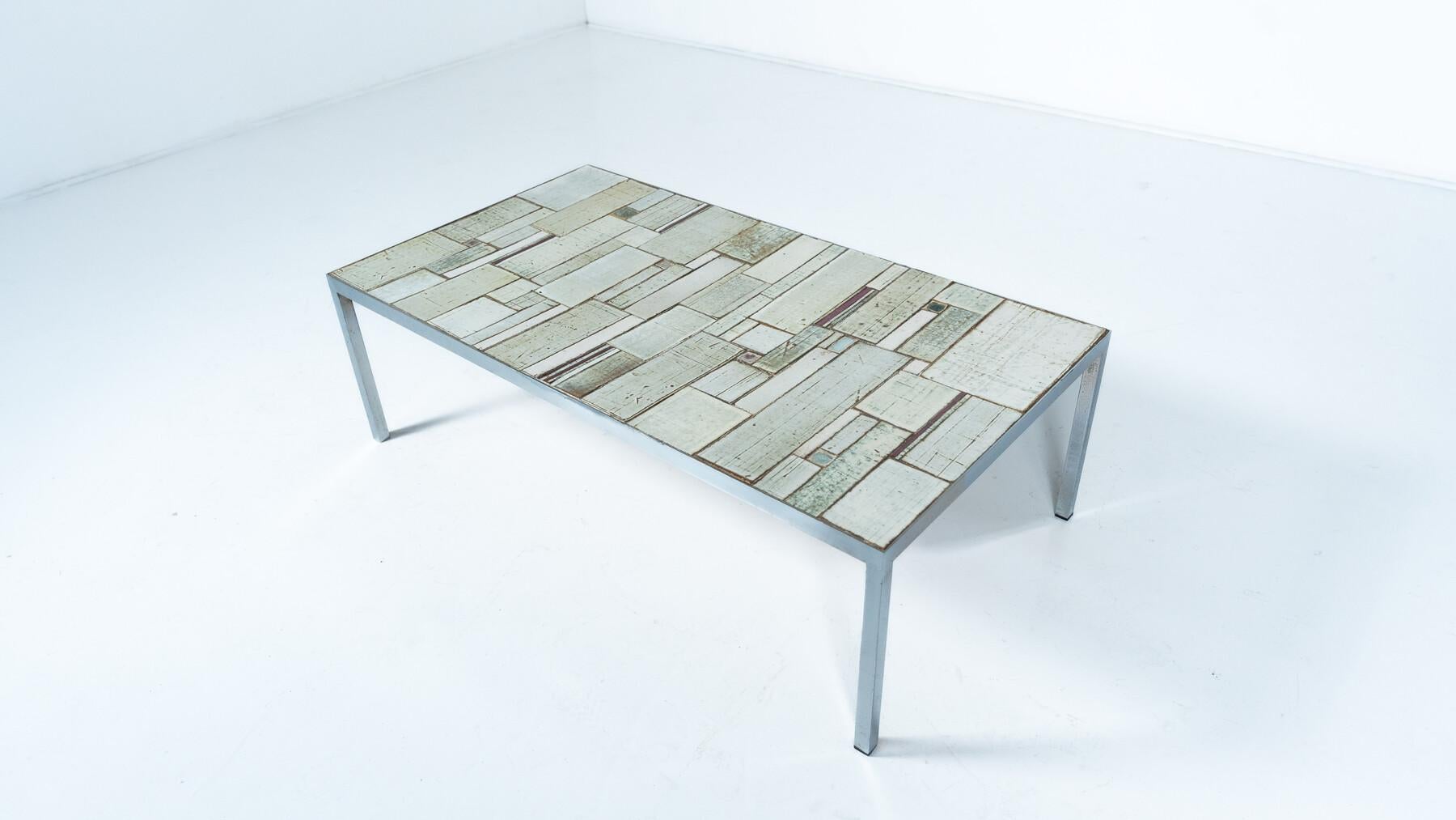 Table basse en mosaïque du milieu du siècle attribuée à Pia Manu, 1970 en vente 1
