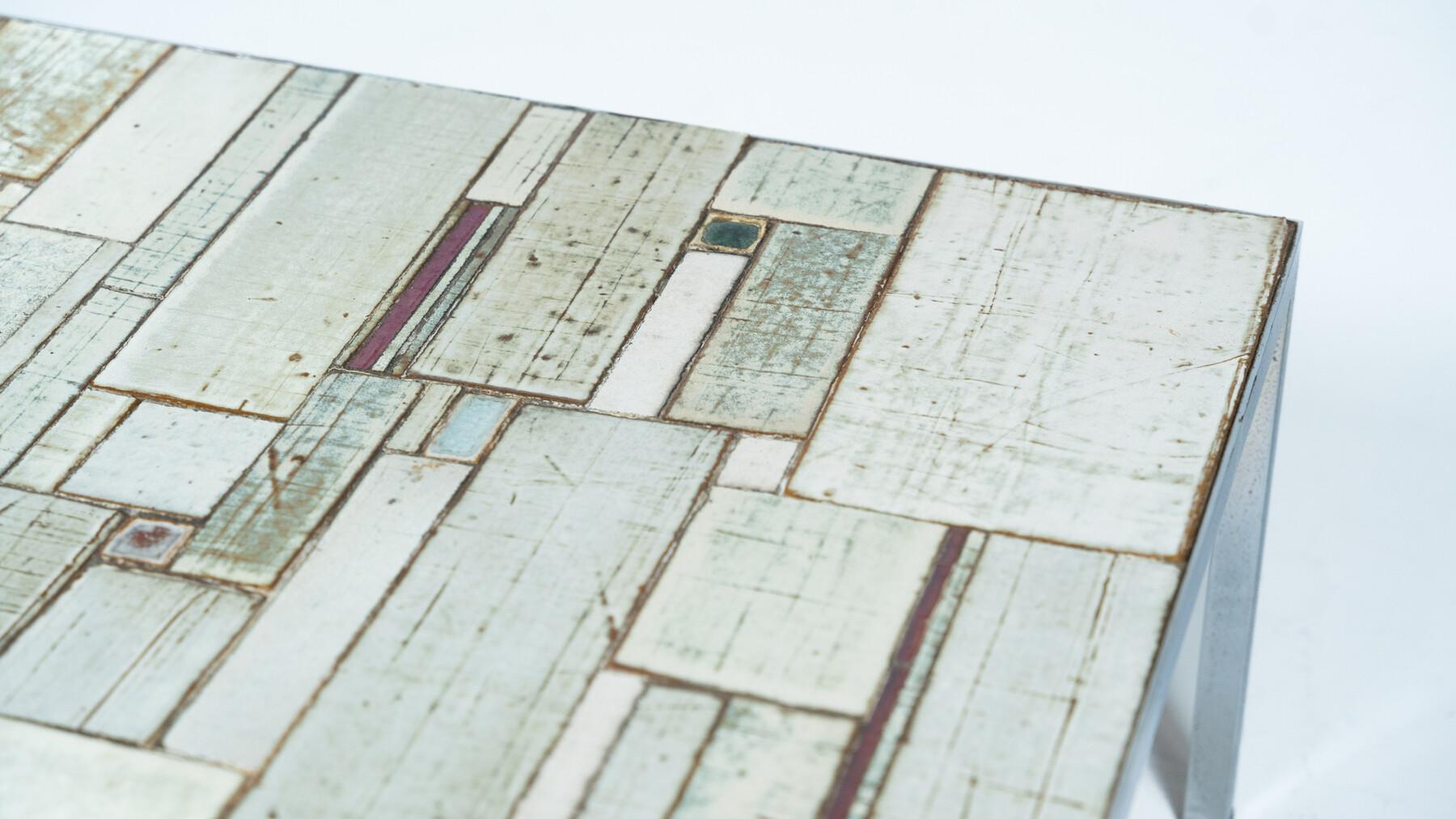 Table basse en mosaïque du milieu du siècle attribuée à Pia Manu, 1970 en vente 2