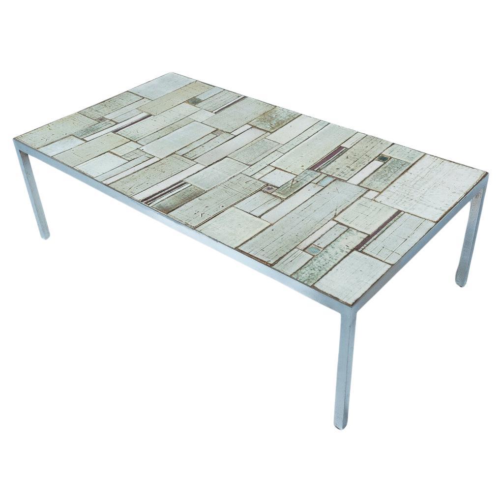 Table basse en mosaïque du milieu du siècle attribuée à Pia Manu, 1970