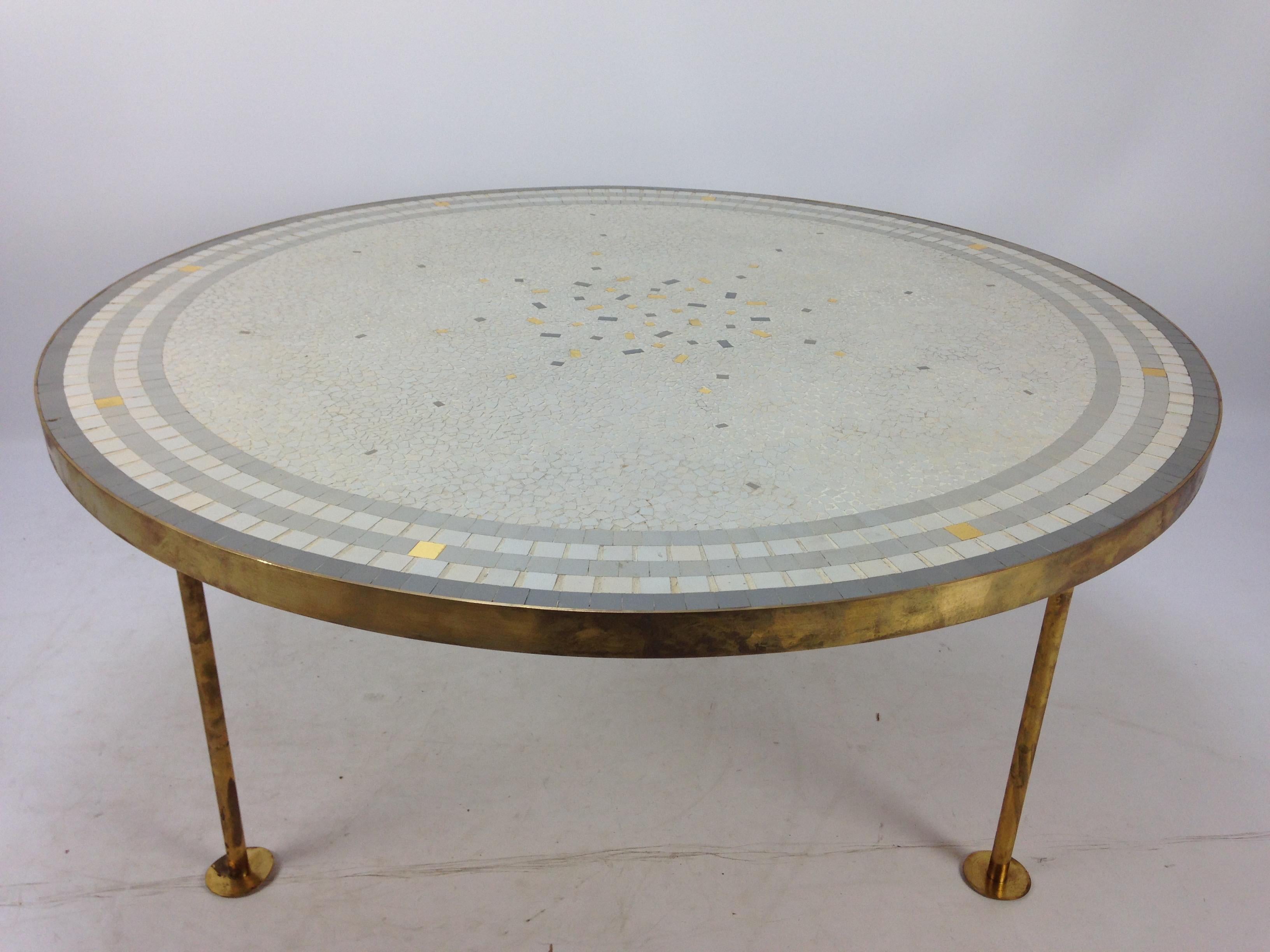 Mid-Century Modern Mid Century Mosaic Coffee Table by Berthold Müller, 1950s For Sale