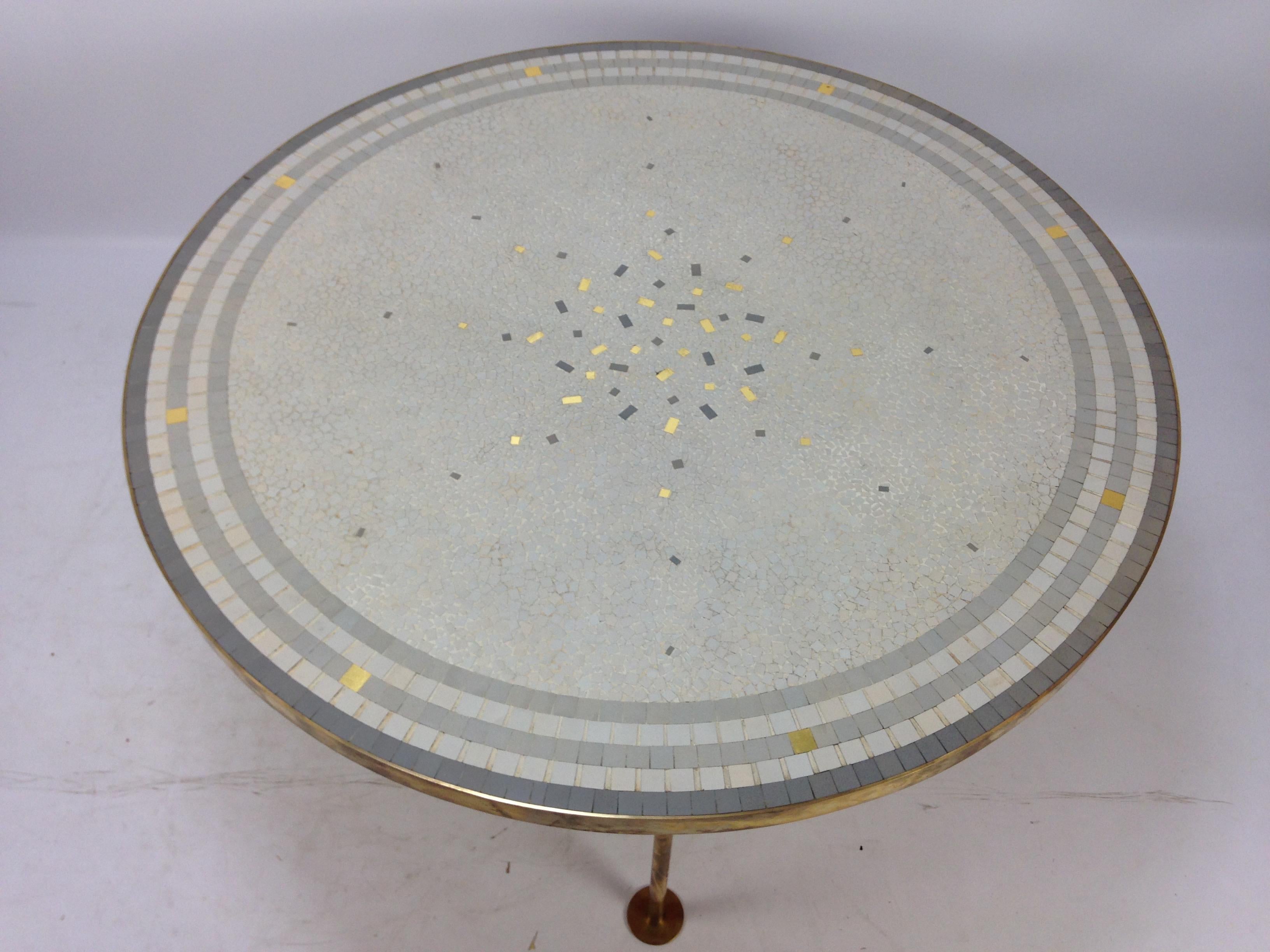 Mid-20th Century Mid Century Mosaic Coffee Table by Berthold Müller, 1950s For Sale