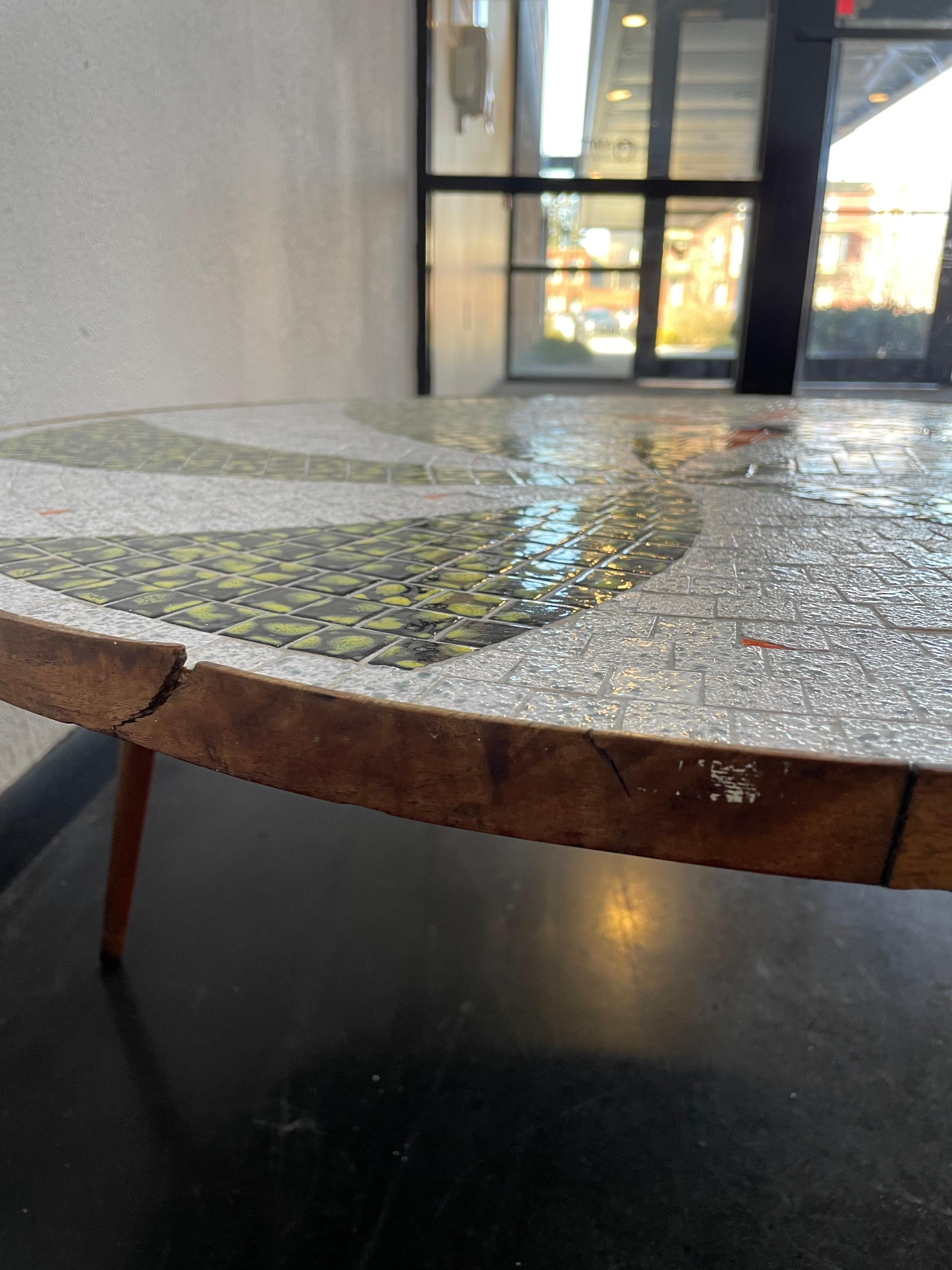 Mid-Century Modern Mid-Century Mosaic Coffee Table