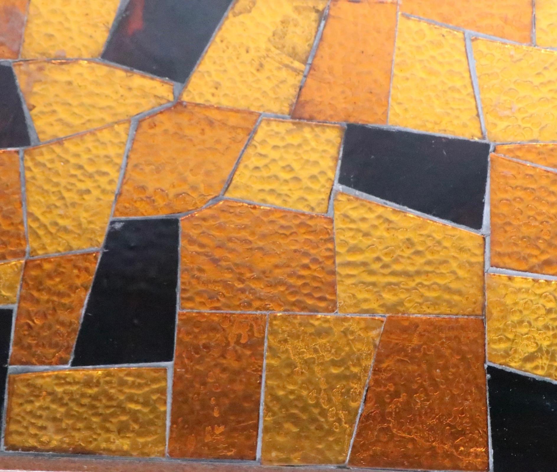 Table en verre mosaïque du milieu du siècle par George Briard Bon état - En vente à New York, NY