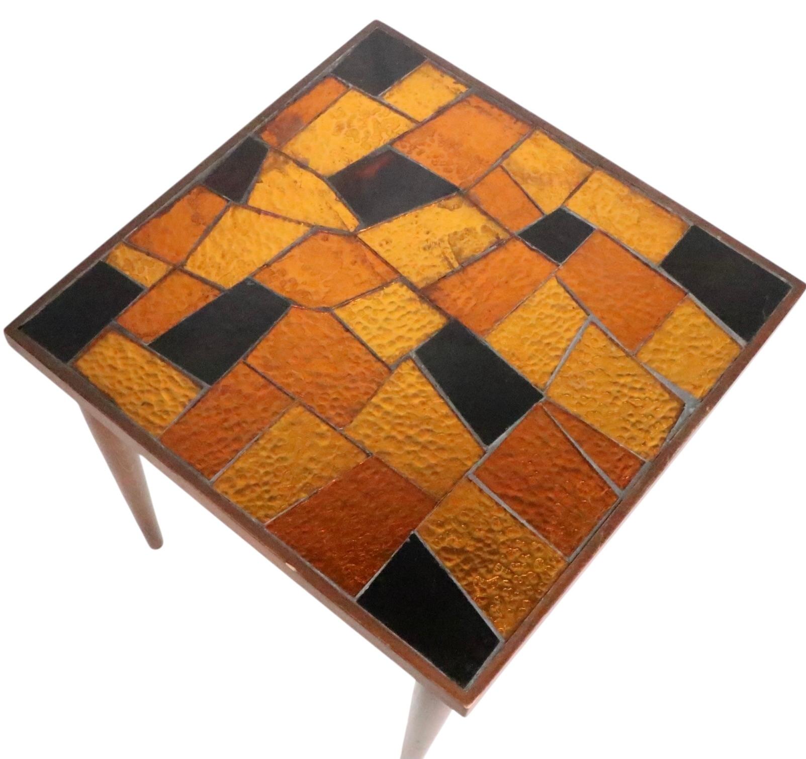 Table en verre mosaïque du milieu du siècle par George Briard en vente 1